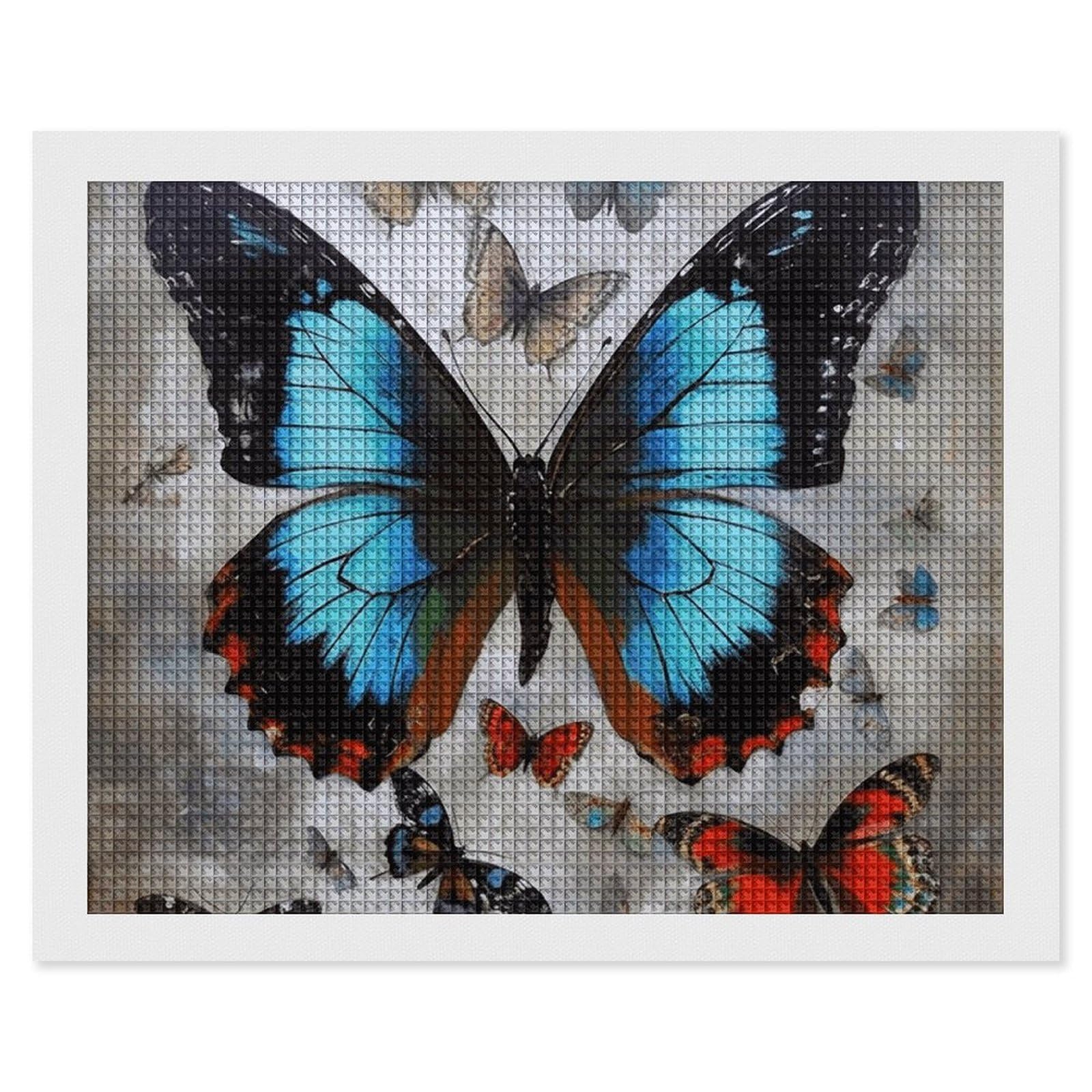 NONHAI Diamond Painting Kits for Adults - DIY Diamond Art Kits for Beginners - Full 5D Paint Drill Diamond Dots Paintings- Butterfly Diamonds Pictures Gem Art and Craft Wall Decor 16"x20"