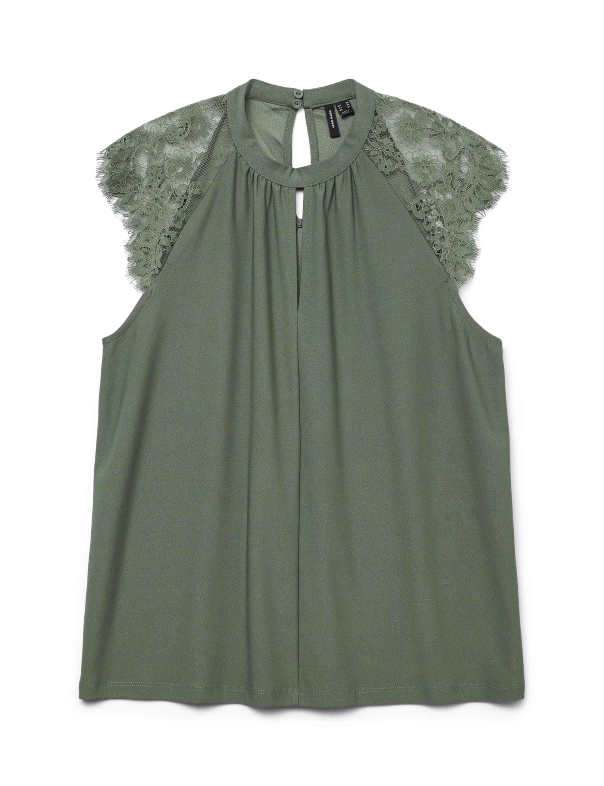Vero Moda Women's Laurel Wreath Vmmilla Sl Lace Tee Ga Noos T-Shirt, Xl