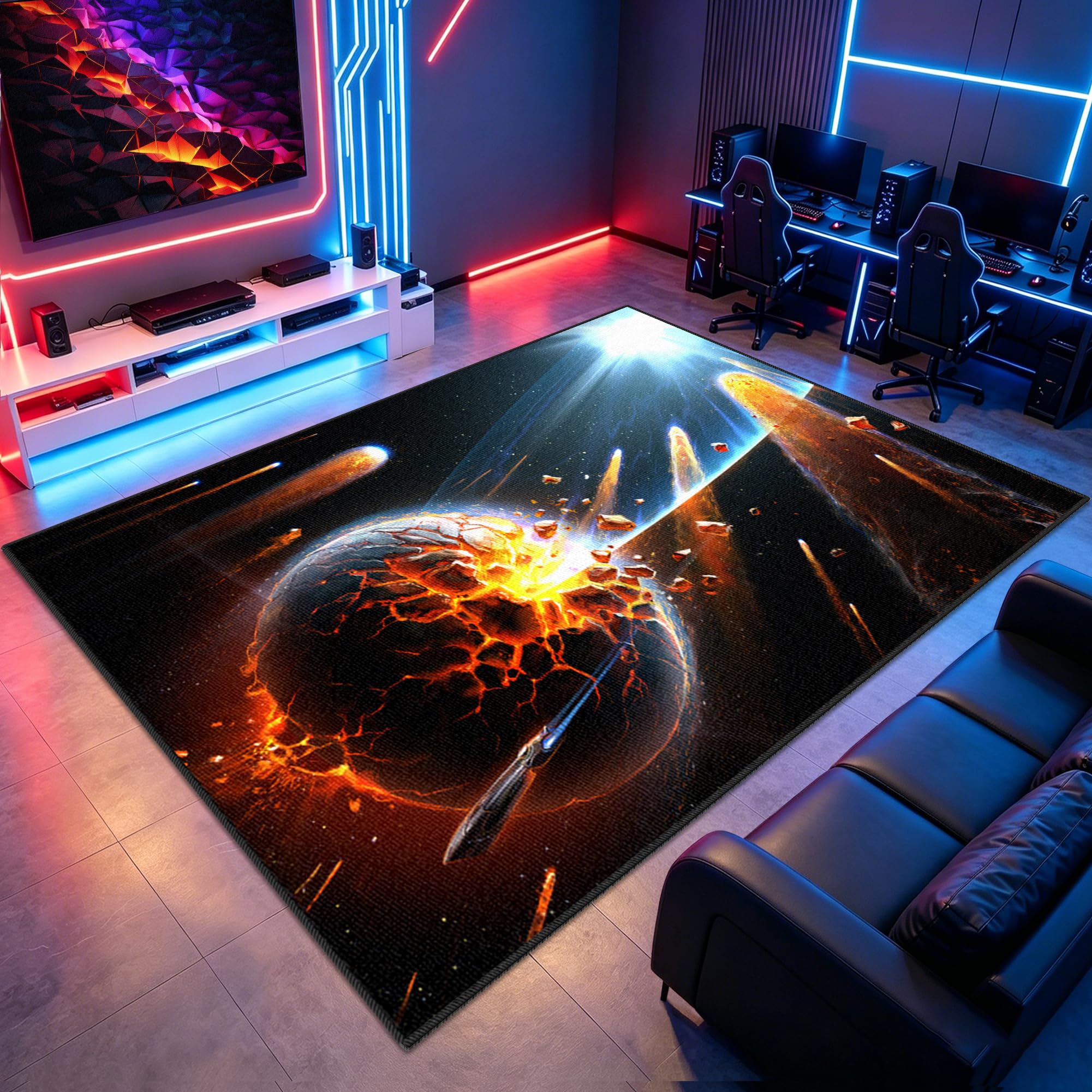Tapis d'esports anti-rayures 100 x 130 cm pour préserver les parquets