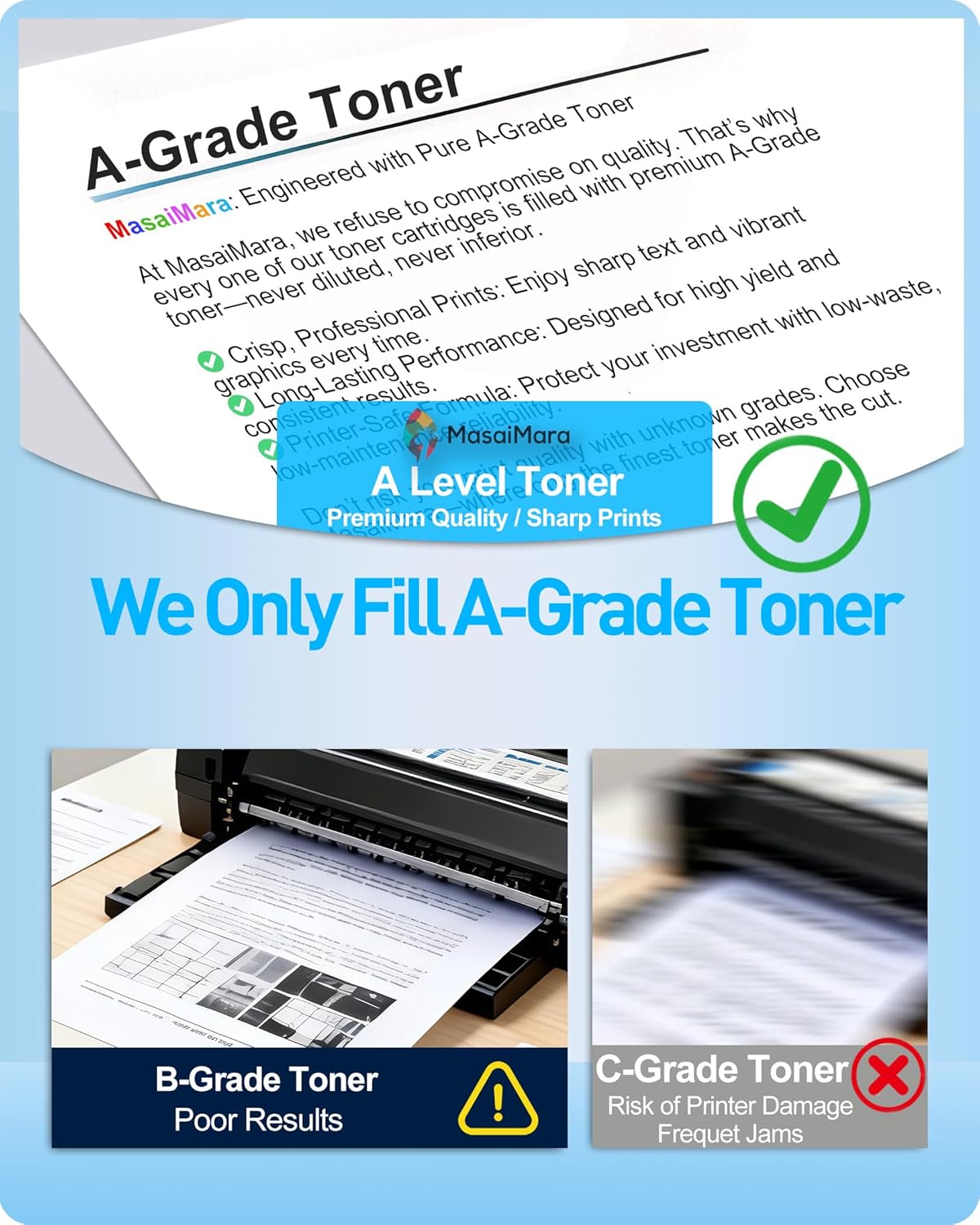 MasaiMara 37A CF237A Compatible Toner Cartridges Replacement for HP Enterprise M607n M607dn M608dn M608n M609dn Enterprise Flow MFP M631h M632z M632 M632h M631 M631dn Printer (Black, 2-Pack)