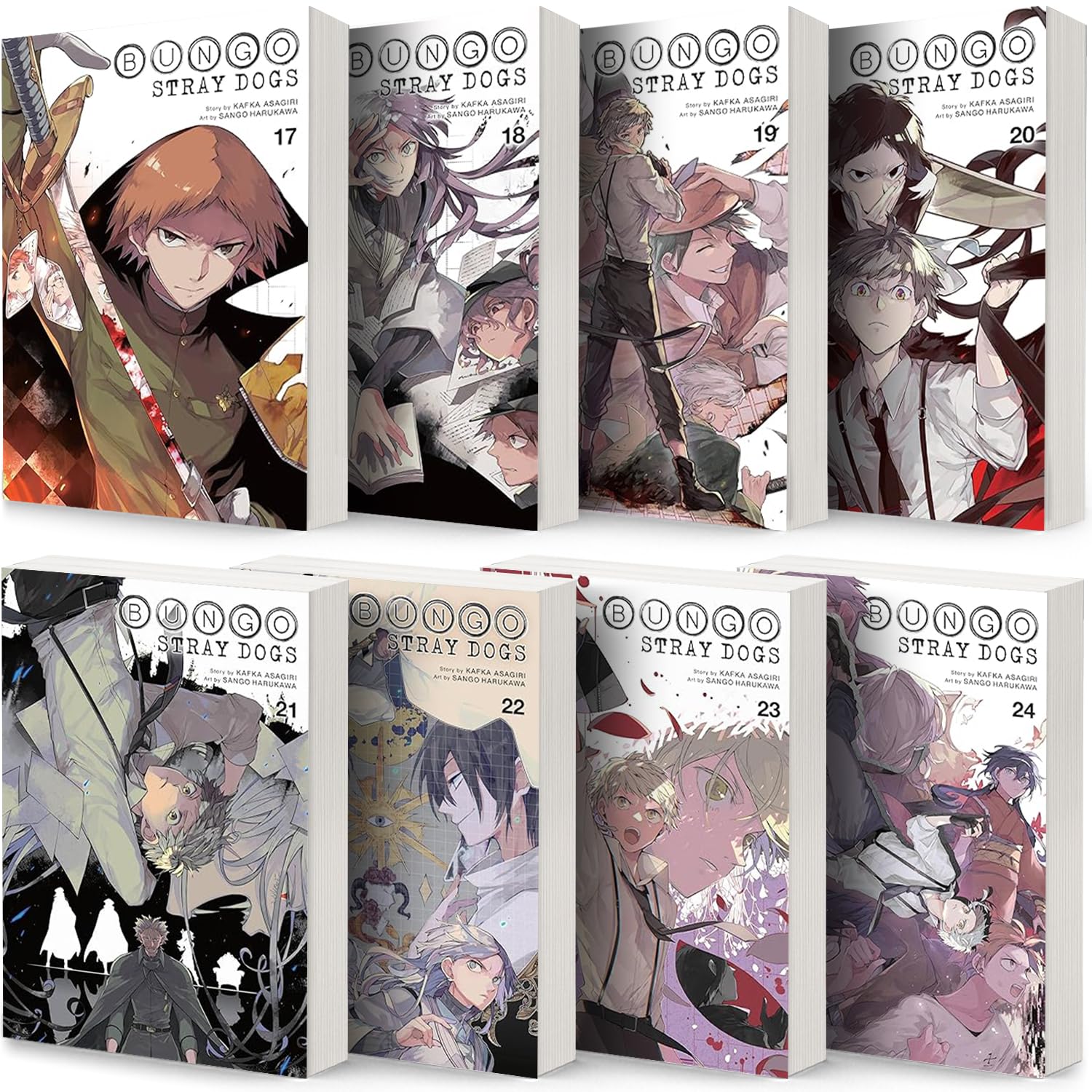 Bungo Stray Dogs Manga Set Vol 17-24, Set of 8 Books by Kafka