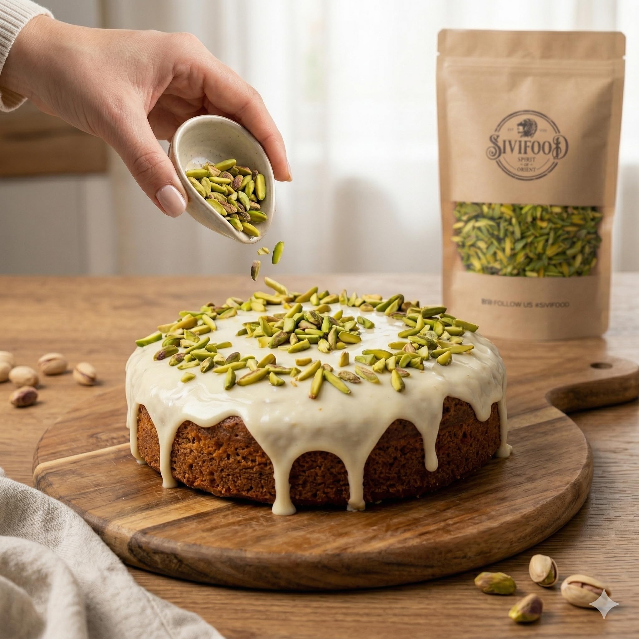 SIVIFOOD Pistacchi a bastoncino superverdi 250g – Pistacchi spezzettati naturali per cucina, pasticceria, decorazione e guarnizione – Qualità premium per dolci e piatti salati