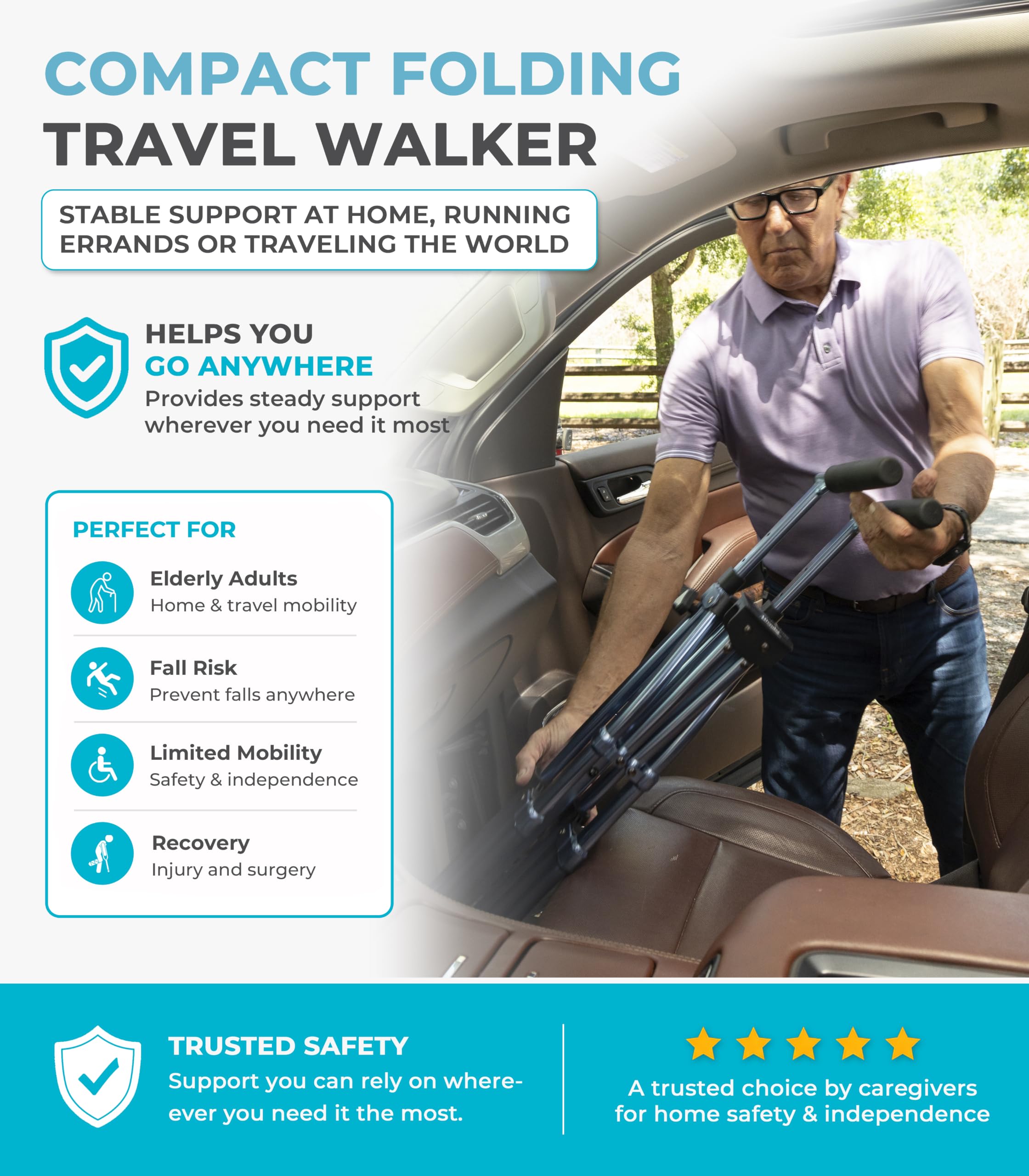 Space Saver Walker - Lightweight & Folding Mobility Aid -7 Space Saver Walker - Lightweight & Folding Mobility Aid -7