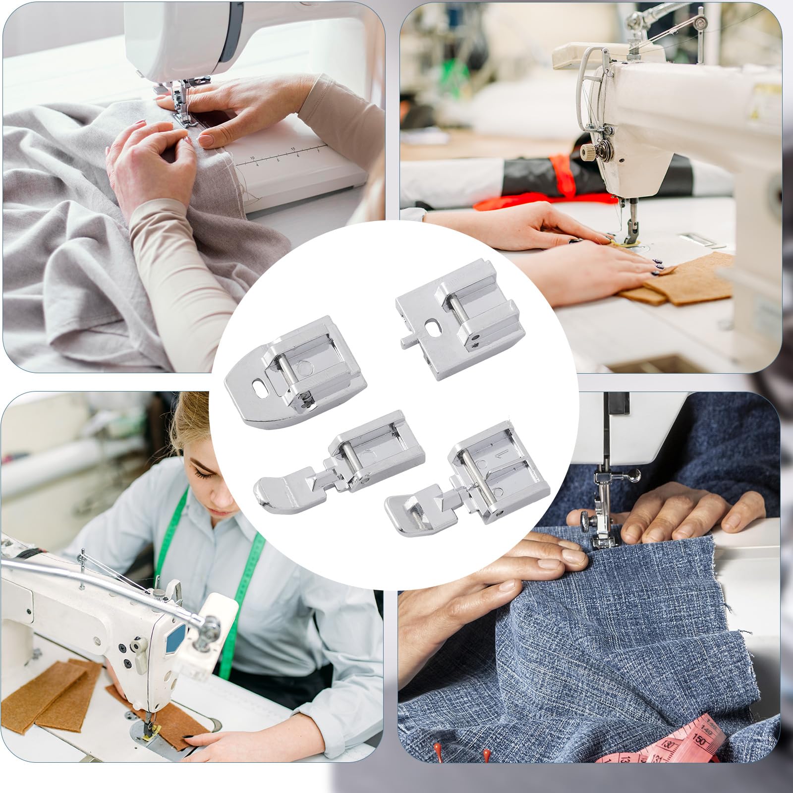 Amazon.com: 4pcs Zipper Presser Feet, Durable Wide Narrow