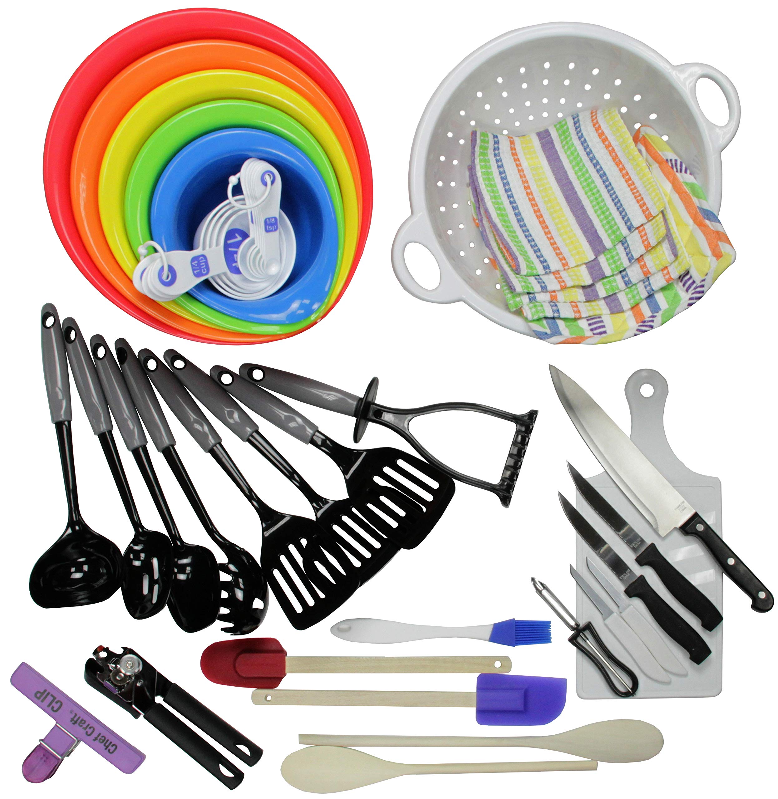 Chef CraftBasic Kitchen Tool/Gadget Starter Set, 41 Piece, Multicolor