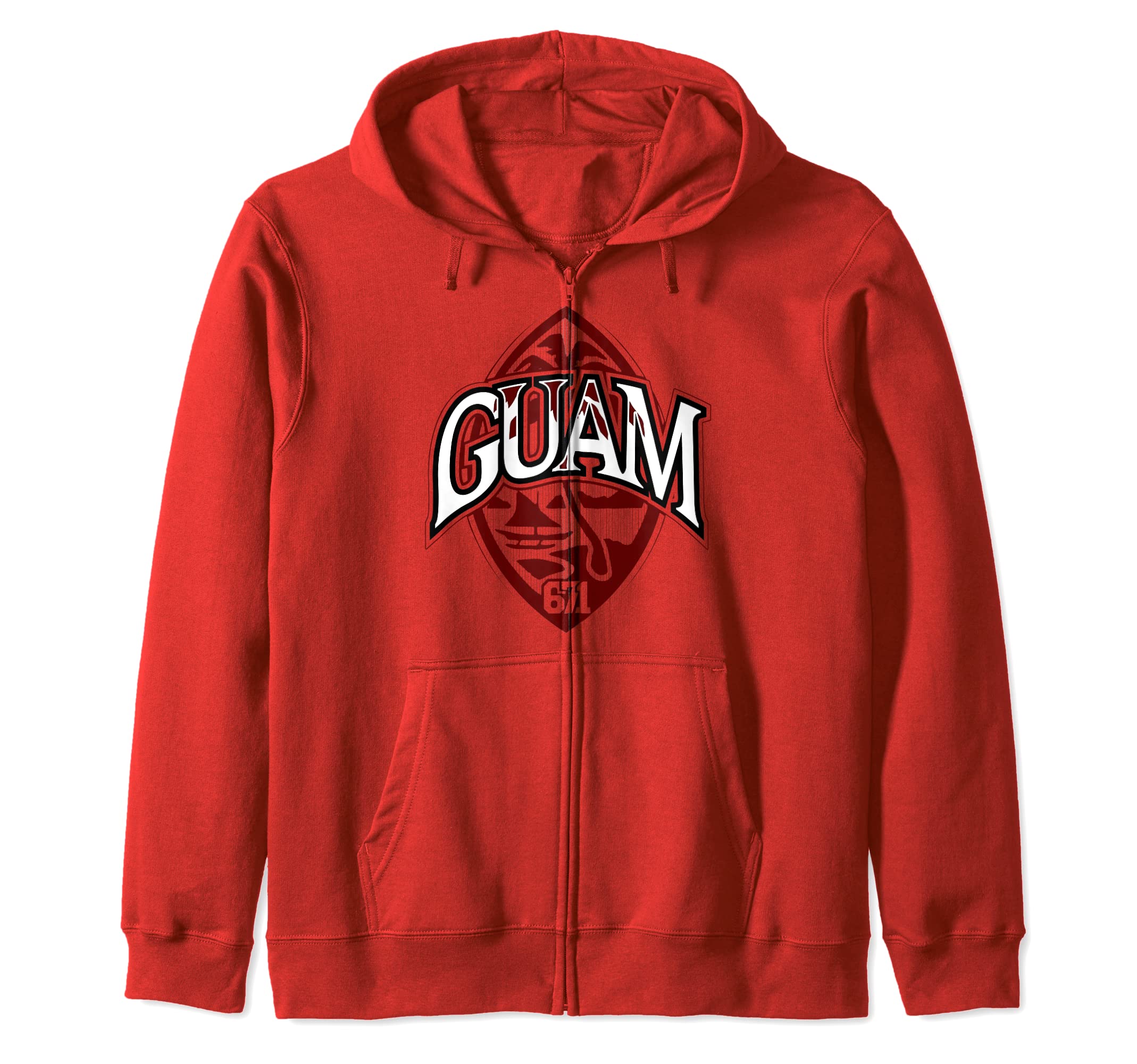 Guam USA Seal U.S.A. Guamanian Chamorro 671 Pride Red Zip Hoodie