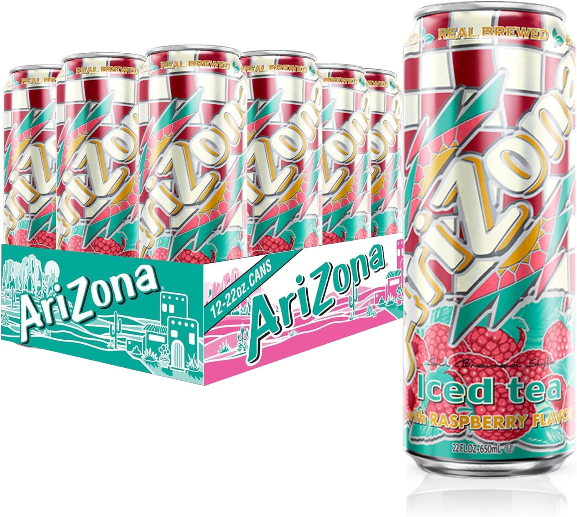 Raspberry Tea - Big Can, 22 Fl Oz (Pack of 12)