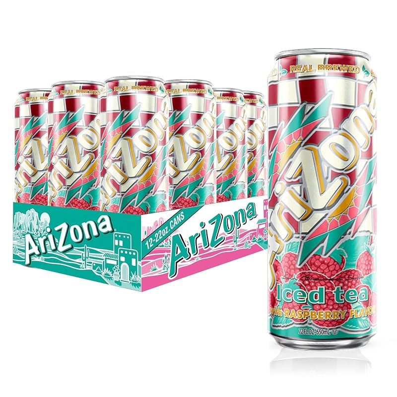 AriZona Chá preto sabor framboesa, 12 latas de 651 mL