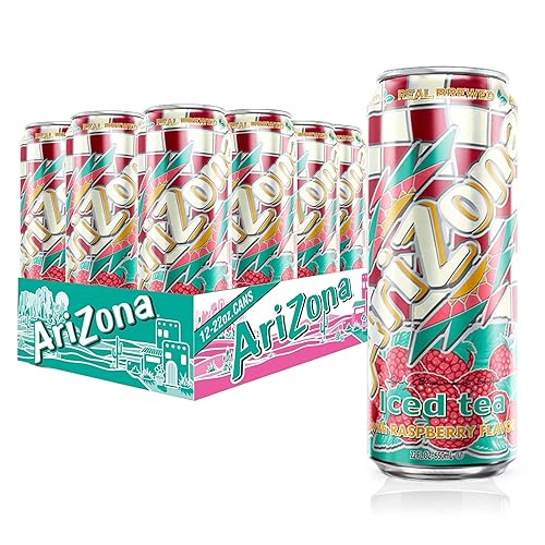 Arizona Raspberry Tea - Big Can, 22 Fl Oz (Pack of 12) - Raspberry Tea - 22 Fl Oz (Pack of 12)