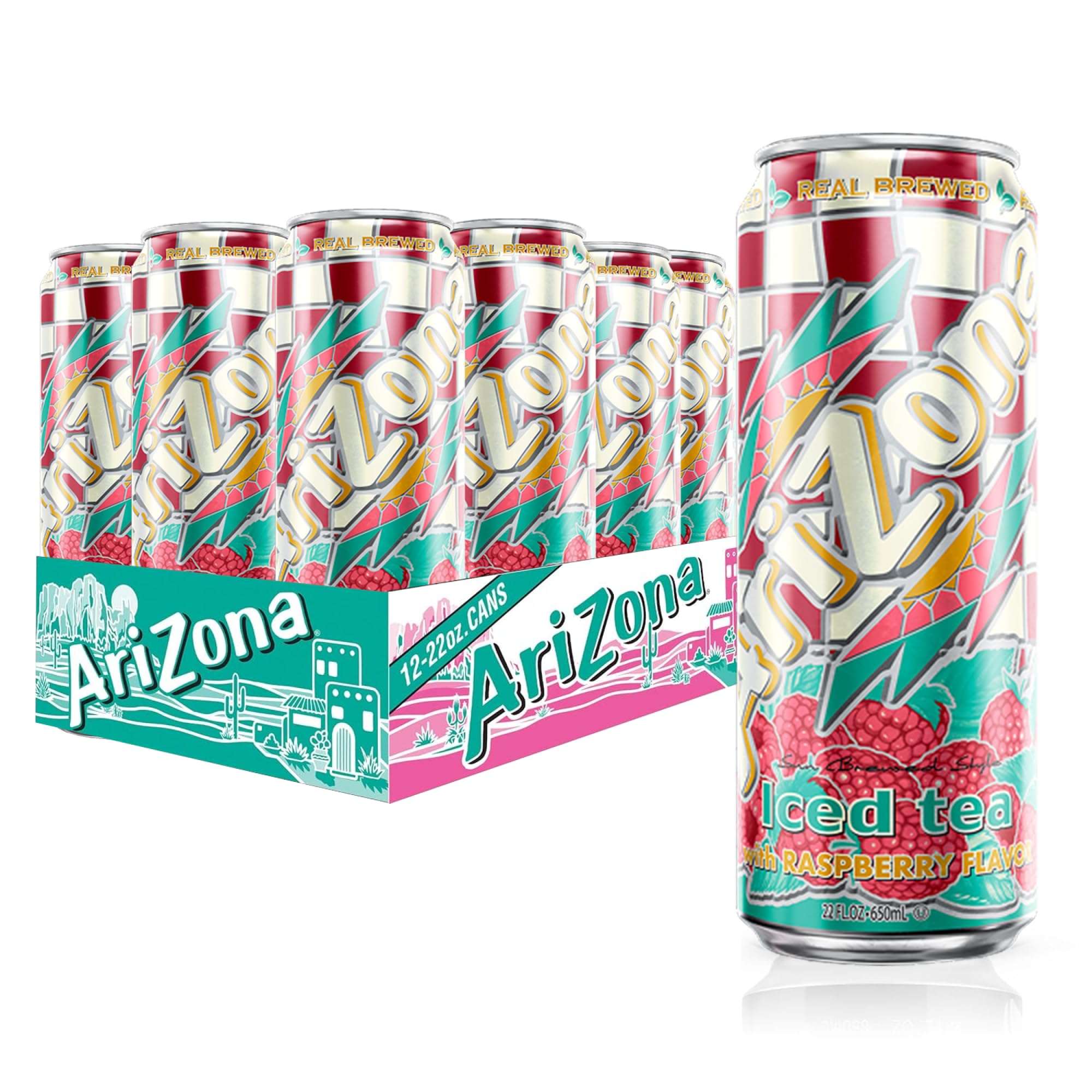 Arizona Raspberry Tea - Big Can, 22 Fl Oz (Pack of 12)
