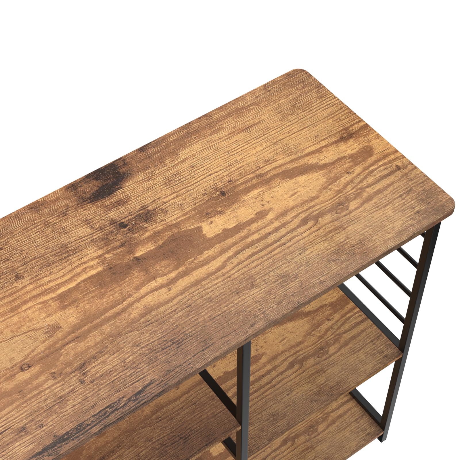Étagère Micro Ondes Cuisine Arrangement Multi étagères Grande capacité avec Rangement pour Micro Onde et appareils Cuisine Plusieurs Tailles (Bois brûlé/Noir, 39 * 90 * 82cm)