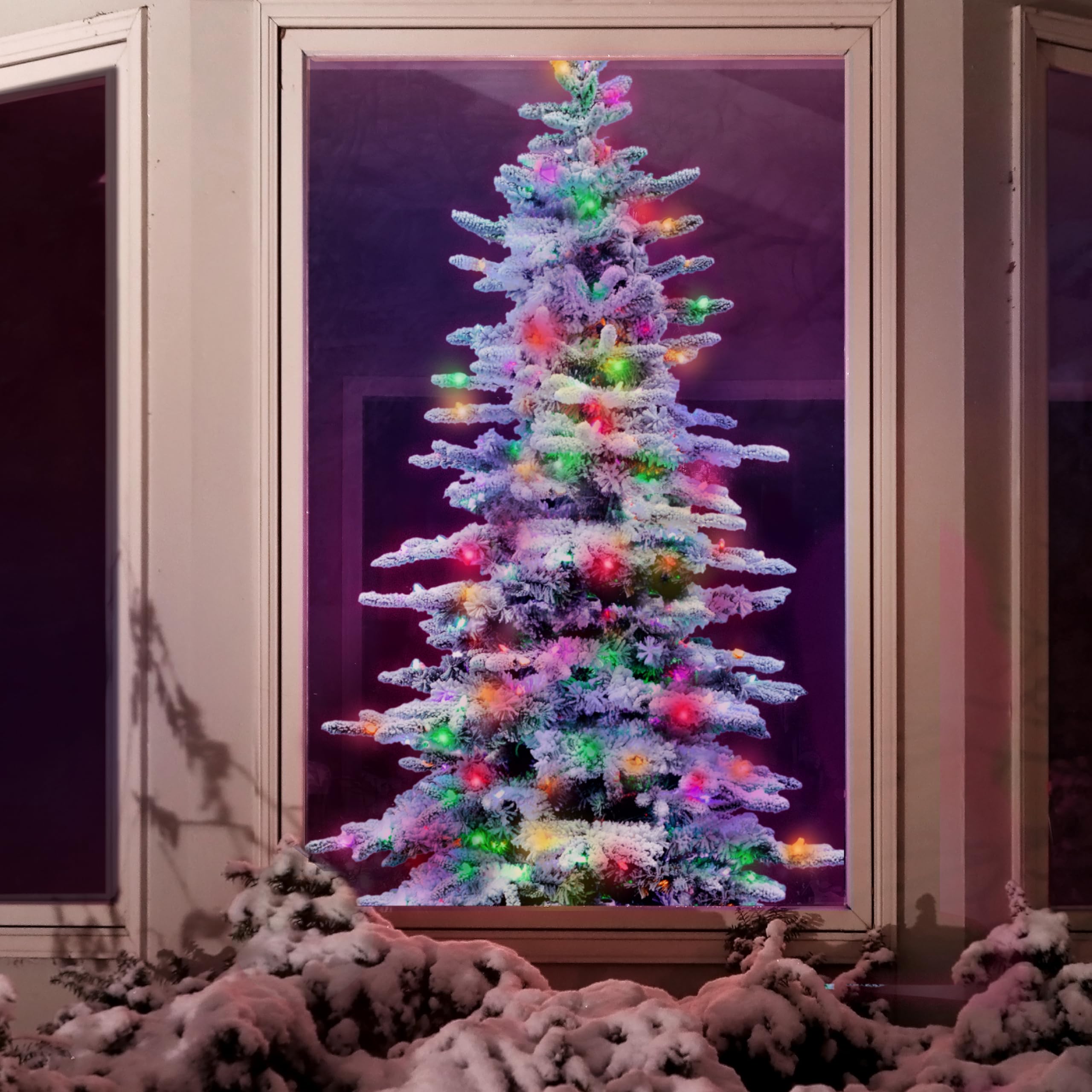 Amazon.com: Fraser Hill Farm 10-Ft Mountain Pine Flocked Christmas