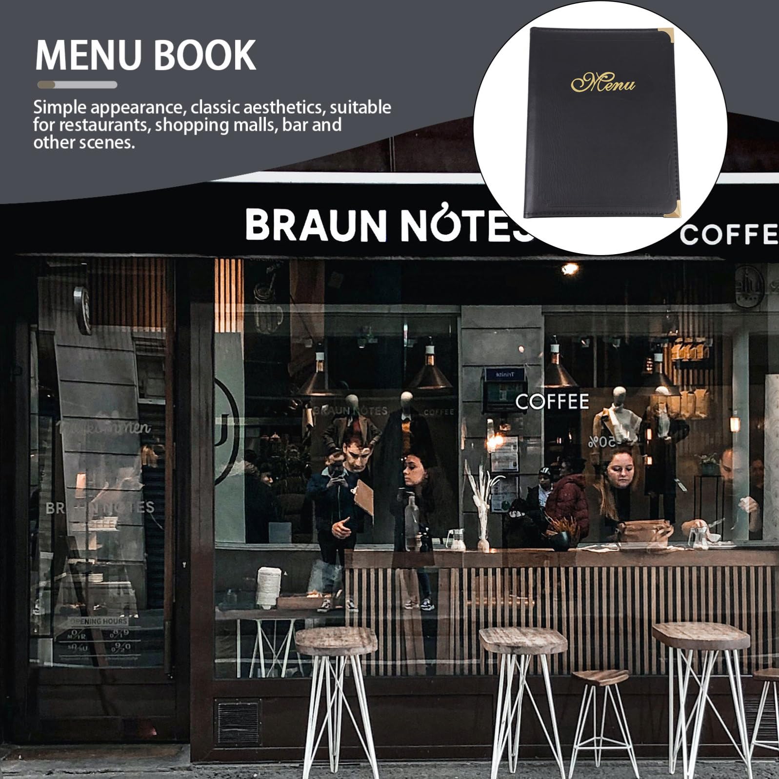OUNONA 15piezas Portamenús De Pu Diseño Práctico Para Restaurantes y Bares Para Exhibición De Menús y Tarifas