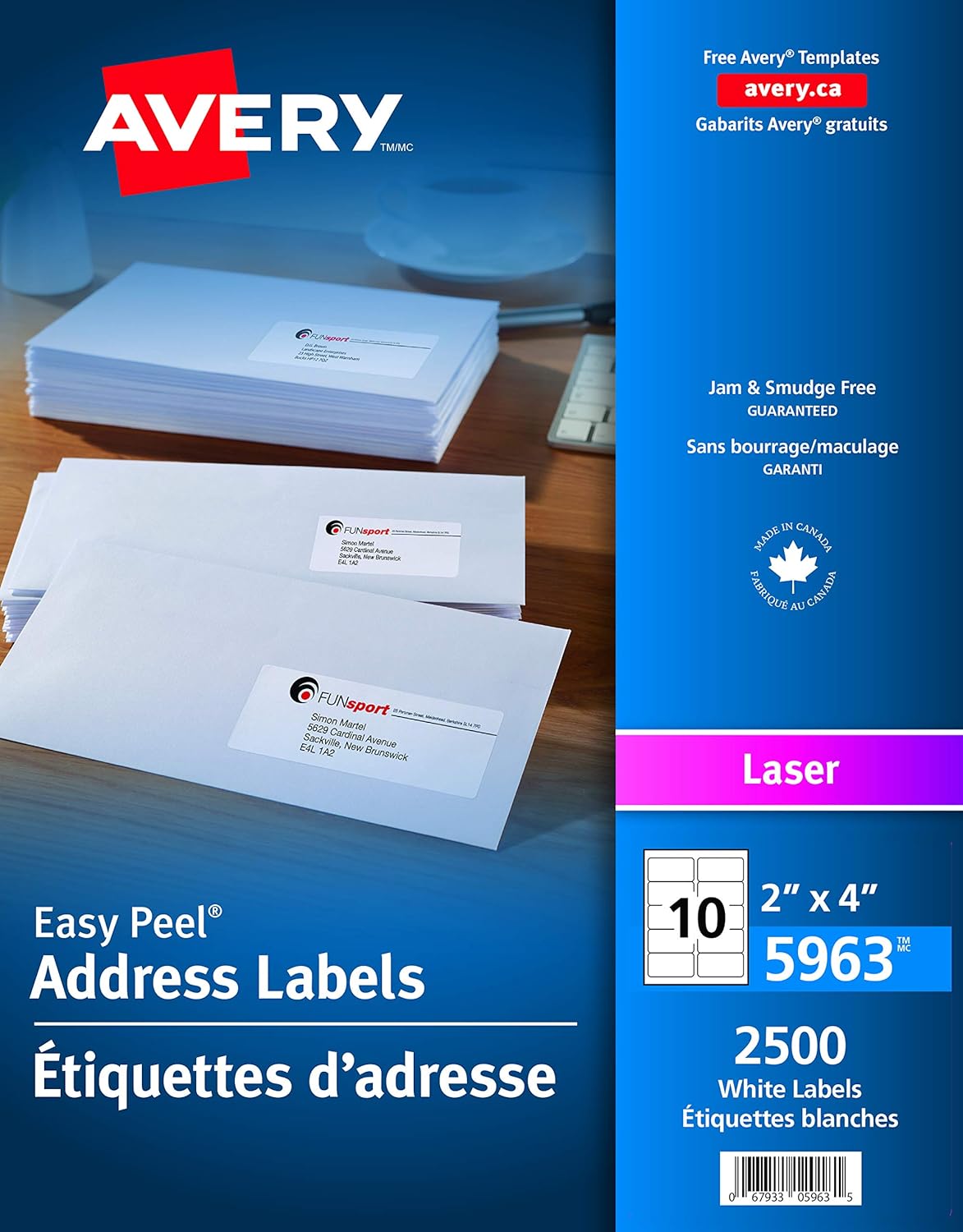 Avery Shipping Labels with TrueBlock Technology for Laser Printers, 2 ...