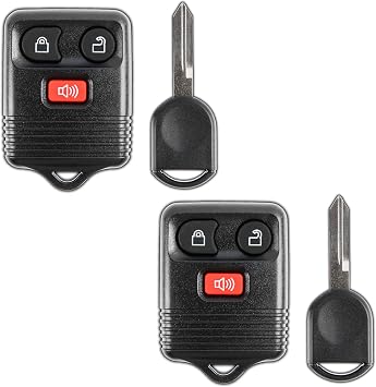 KeylessOption Keyless Entry Remote Control Fob Uncut Blank Car Ignition Key for GQ43VT11T, CWTWB1U345 Pack of 2