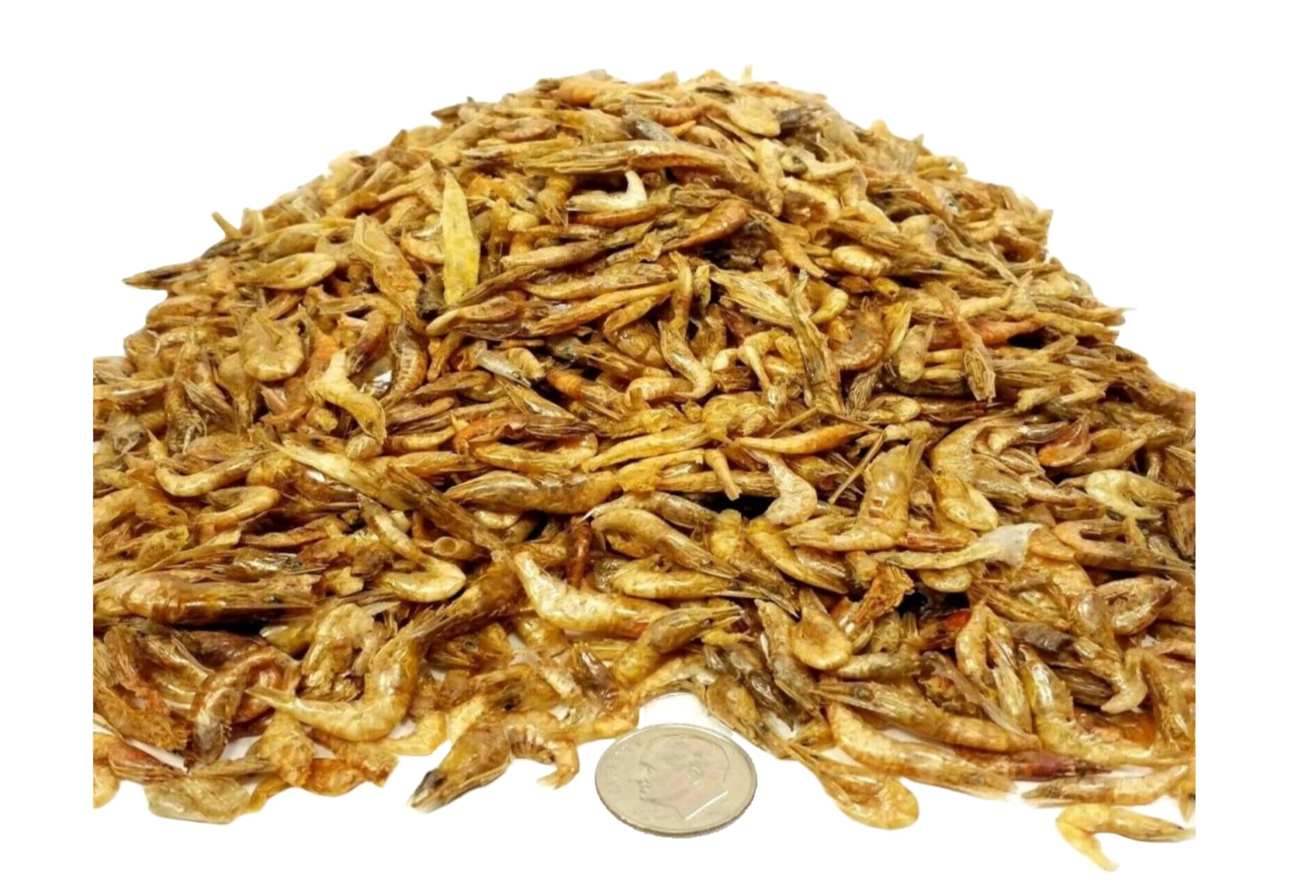 Aquatic Foods Inc. Red Shrimp-Freeze Dried 3/8" to 1/2" Red River Shrimp for All Tropicals, Turtles, Koi & Pond Fish, Rodents…1-lb & 5oz Lg Jar