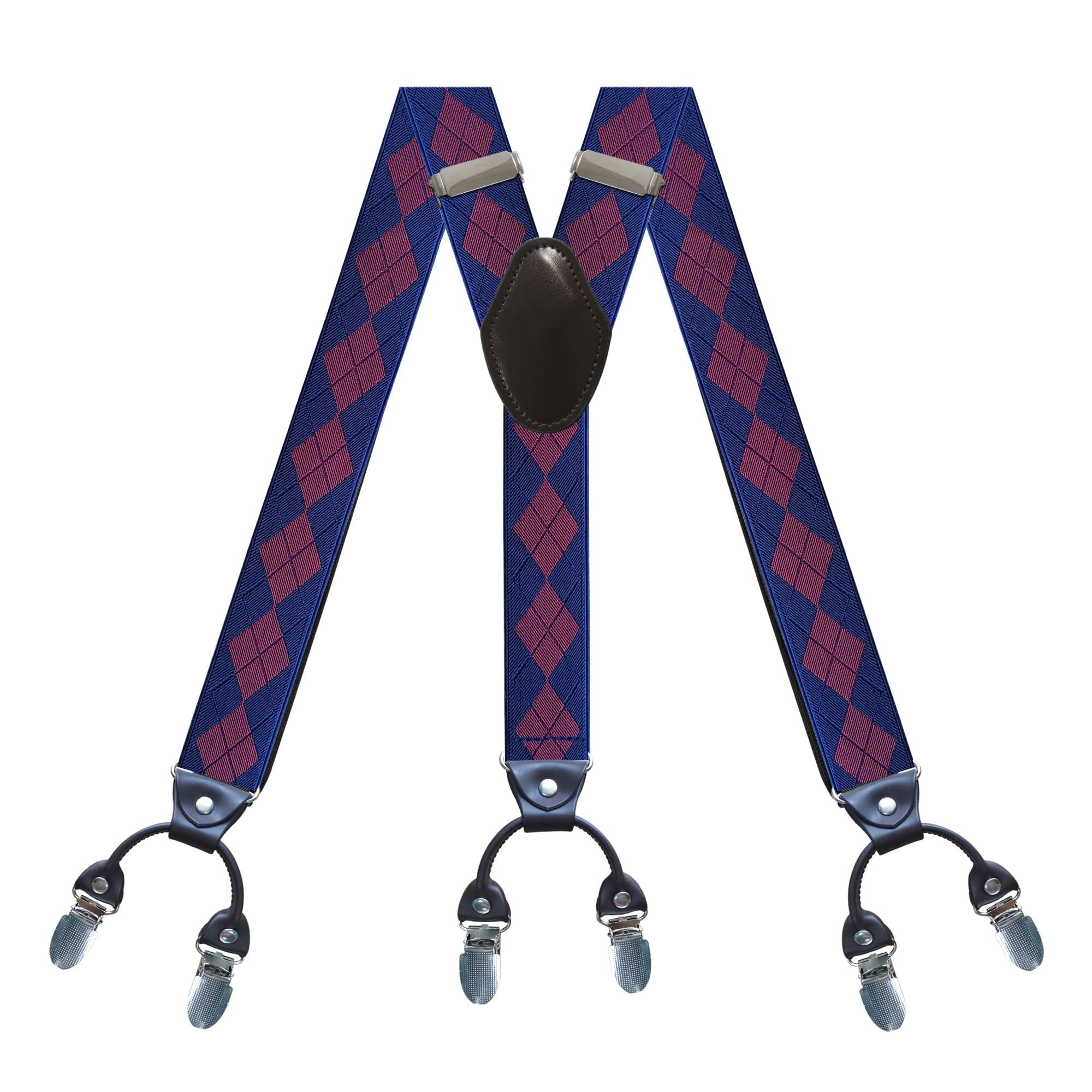 Szelki męskie， Menu2019s Y-Shaped Heavy Duty Szelki u2013 6 Metalowych Klipów, Elastyczne Paski Męskie(G Type)