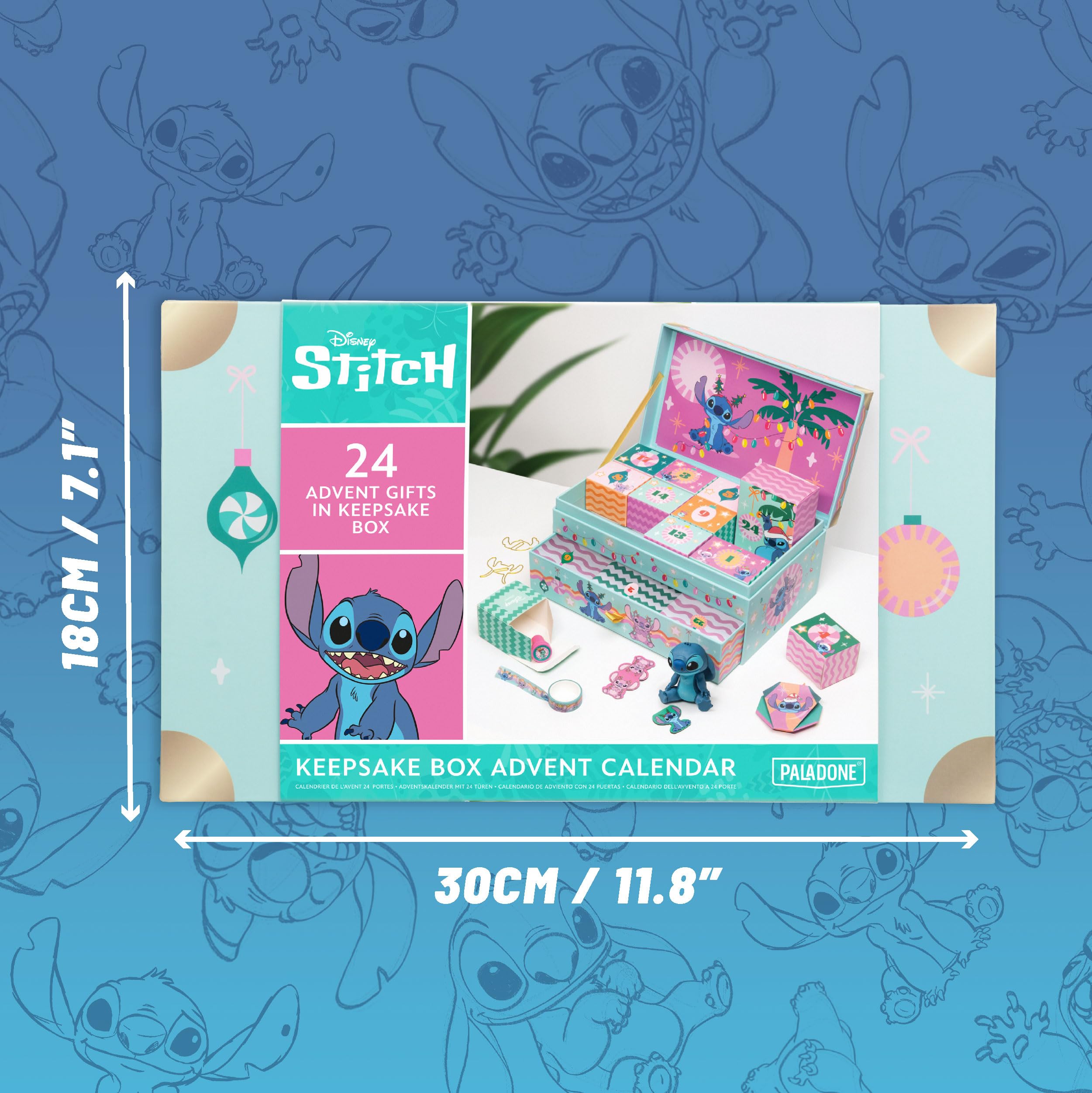 Stitch Keepsake Christmas Box, 24 Days of Stitch Gifts & Stationery Surprises, Countdown to Christmas - Image 4