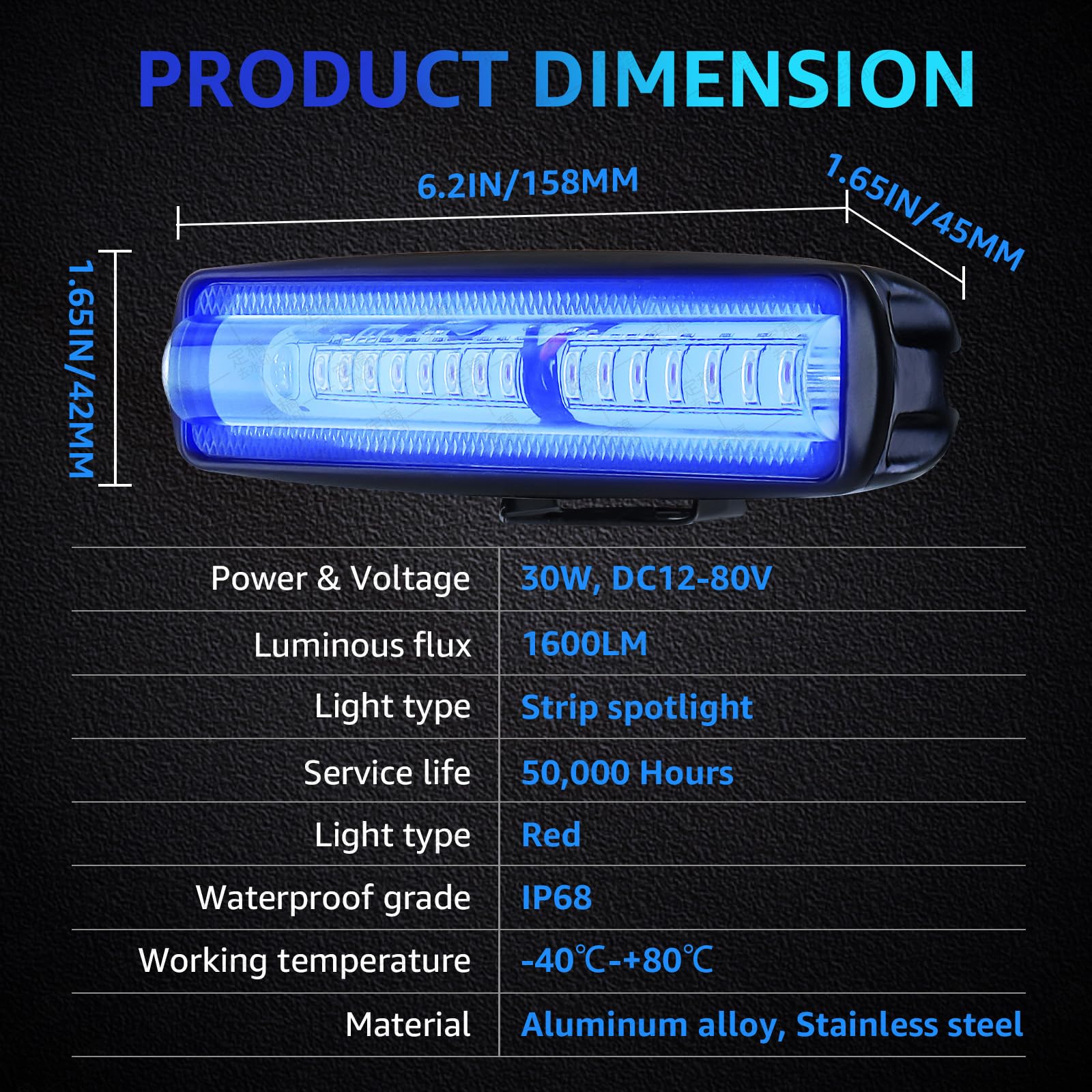 Pedestrian Warning Light FKSAFEL Blue LED Forklift Safety Light (2-Pack ...