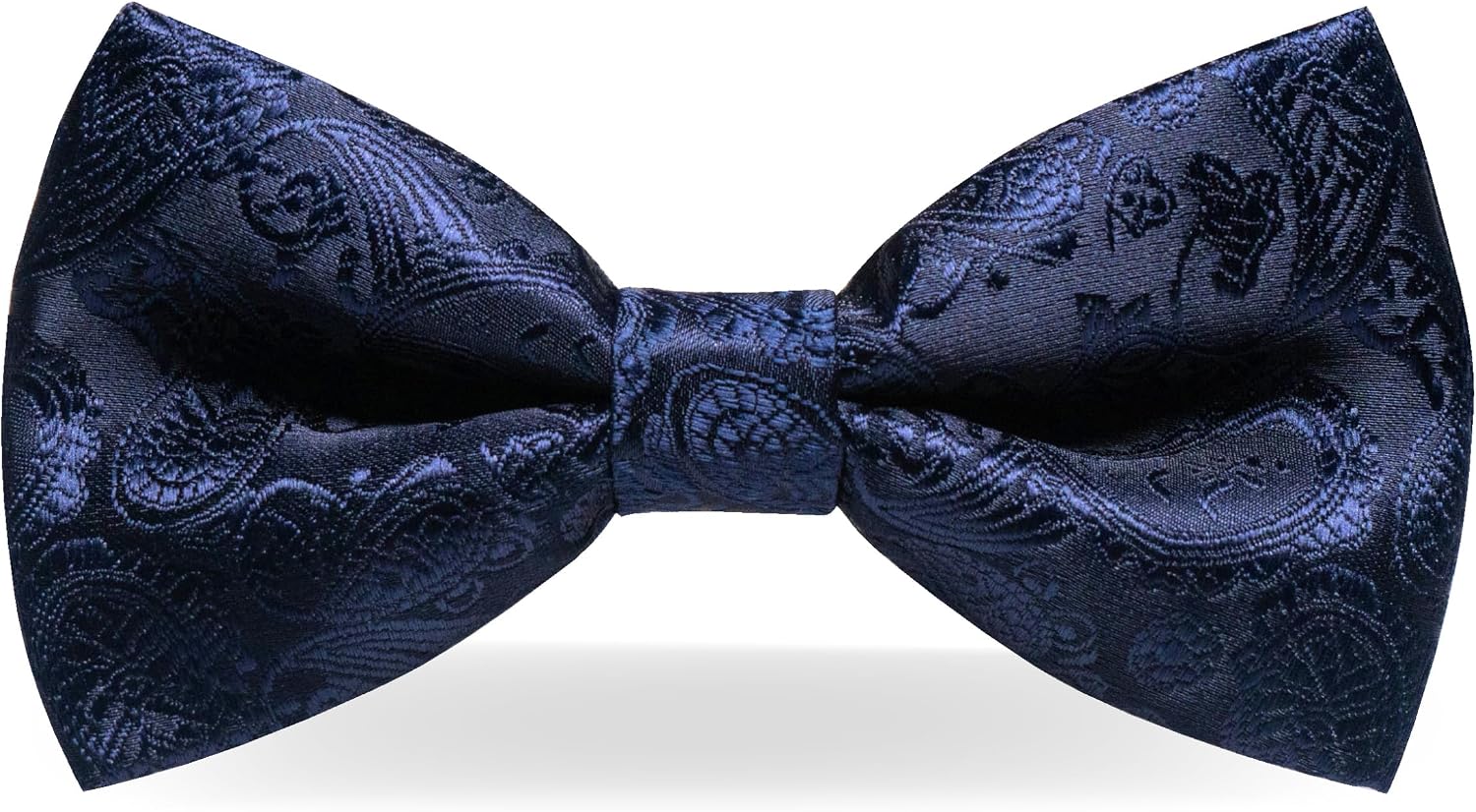 JEMYGINS Paisley Pre-tied Bow Tie and Pocket Square Cufflinks Lapel Pin Sets for Men 4PCS image 3