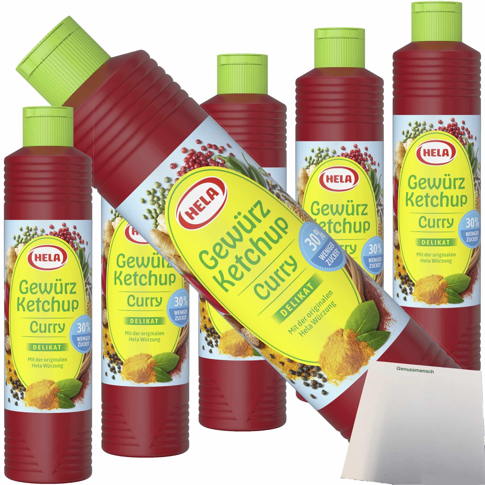 usy Lot de 6 bouteilles de 800 ml pour Hela Curry - Avec bloc usy - 30 % de sucre en moins