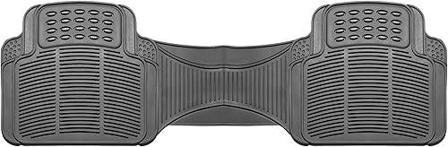 FH Group Alfombrillas de goma resistentes para automóvil, juego trasero de ajuste universal, alfombrillas recortables para automóvil, alfombrillas