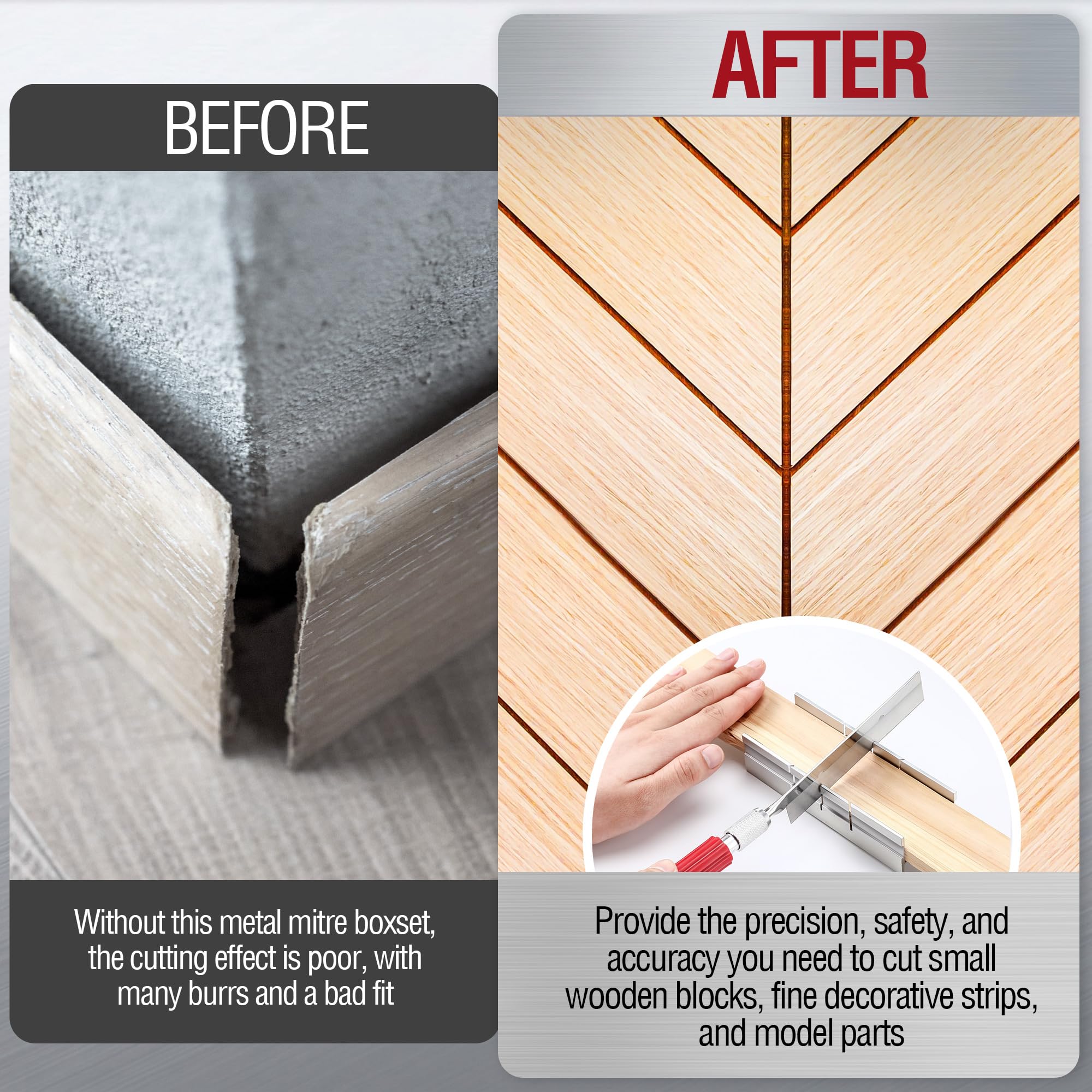Metal Miter Box Set - 2 Razor Saws for Model Making -6 Metal Miter Box Set - 2 Razor Saws for Model Making -6