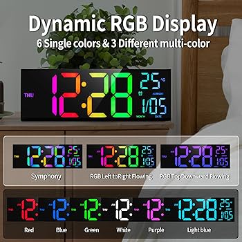 Amazon.co.jp: 大型デジタル壁掛け時計 16インチディスプレイ