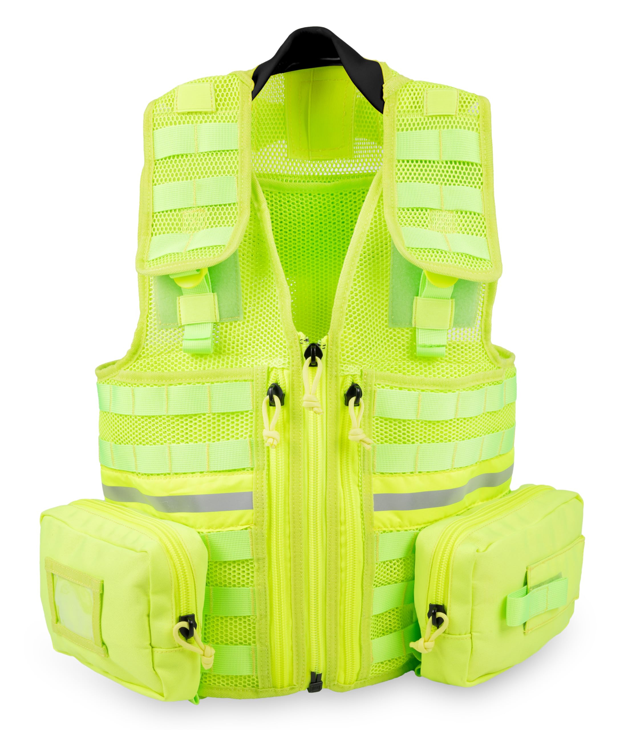 ELITE BAGS - E-VEST kamizelka ochronna | S-M jasnożółta | wielofunkcyjna | elastyczna