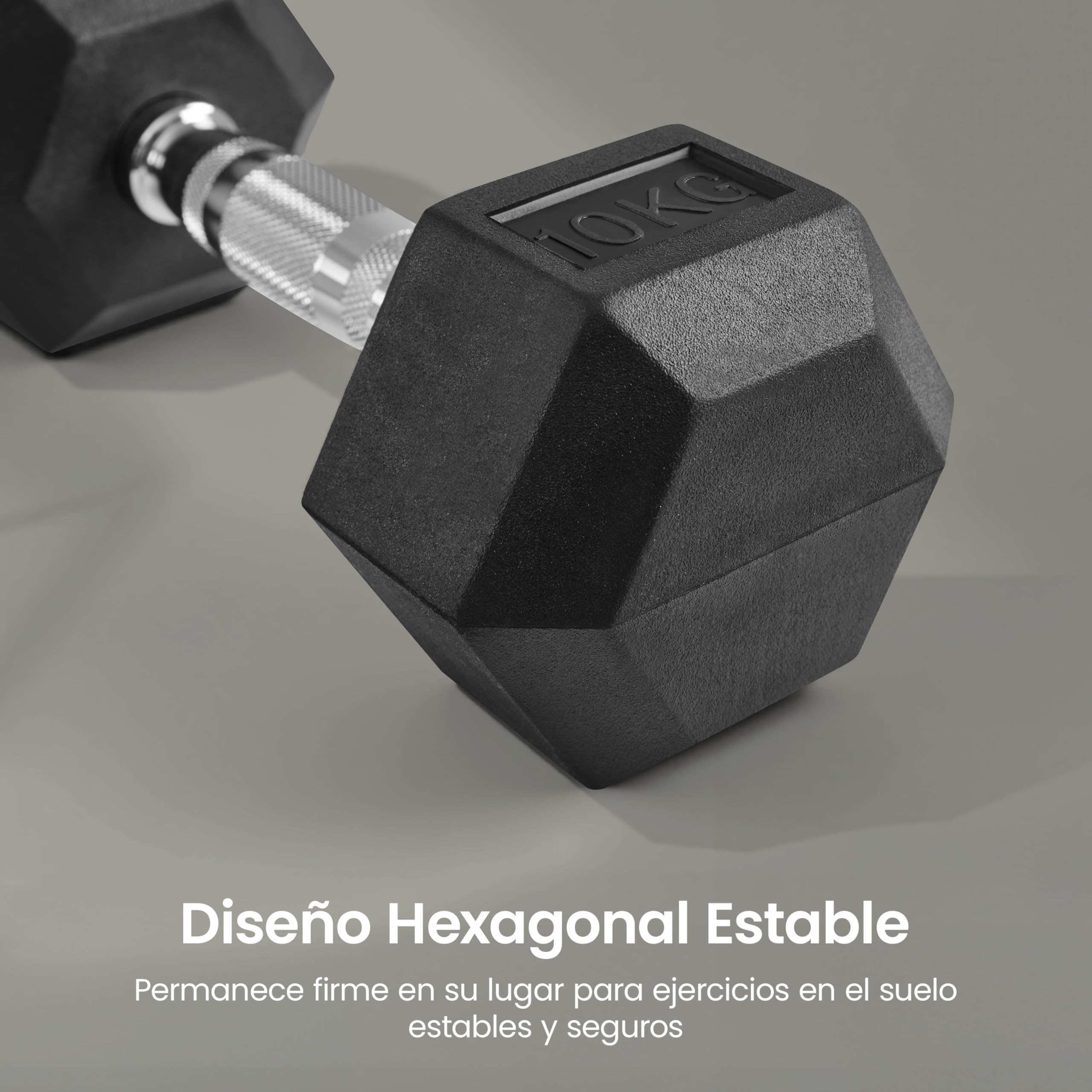 Yaheetech Juego de 2 Mancuernas Hexagonales, 5 kg/10 kg Juego de Pesas Antideslizantes con Revestimiento de Goma para Entrenamientos de Fuerza Gimnasio en Casa