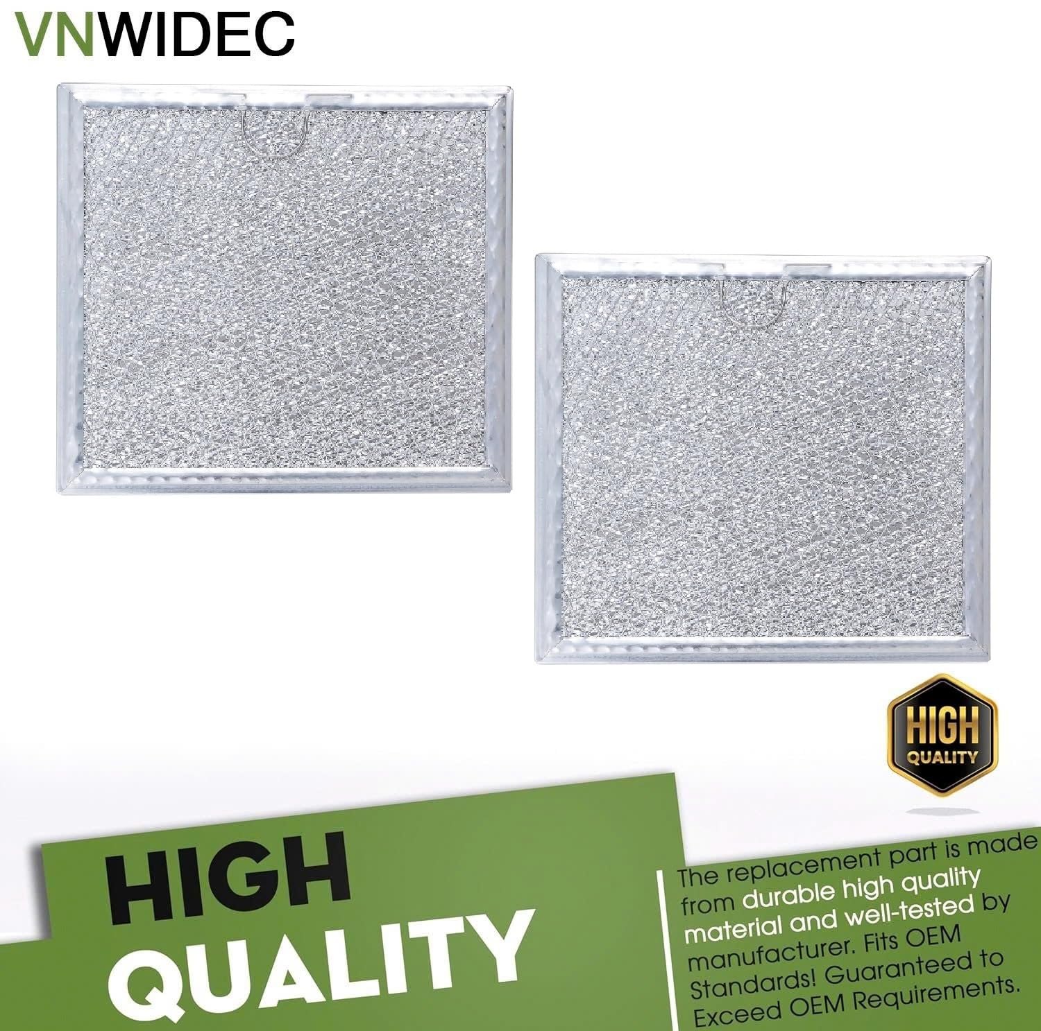 2-Pack Microwave Vent Filter Replacement for General Electric JVM7195SF1SS JVM7195SK1SS JVM7195SK2SS