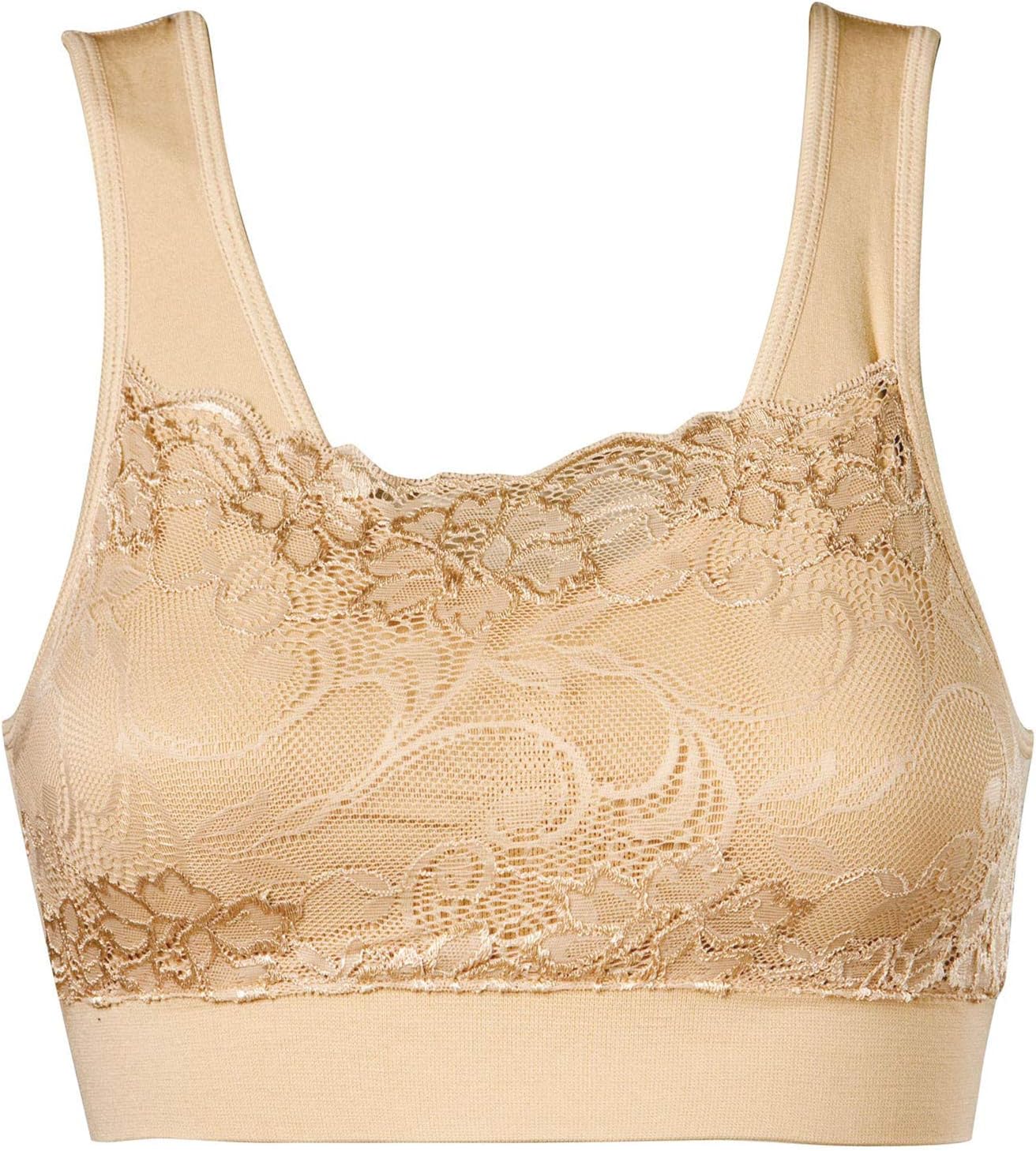 NEW MILANA BRA BY GENIE As Seen On TV Seamless Lace Bra (BEIGE L)