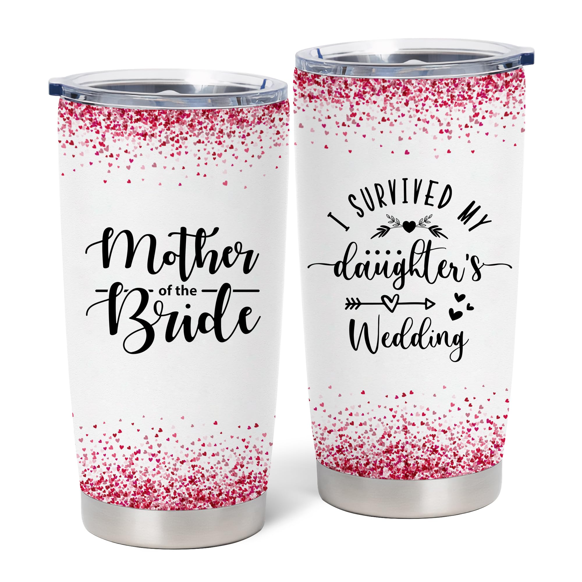 Mother of The Bride Gifts - Wedding Gifts for Bride's Mother From Daughter - Bridal Shower Gift for Mother of The Bride - Engagement Gift for Bride's Mom, 20 oz Insulation Stainless Steel Tumbler