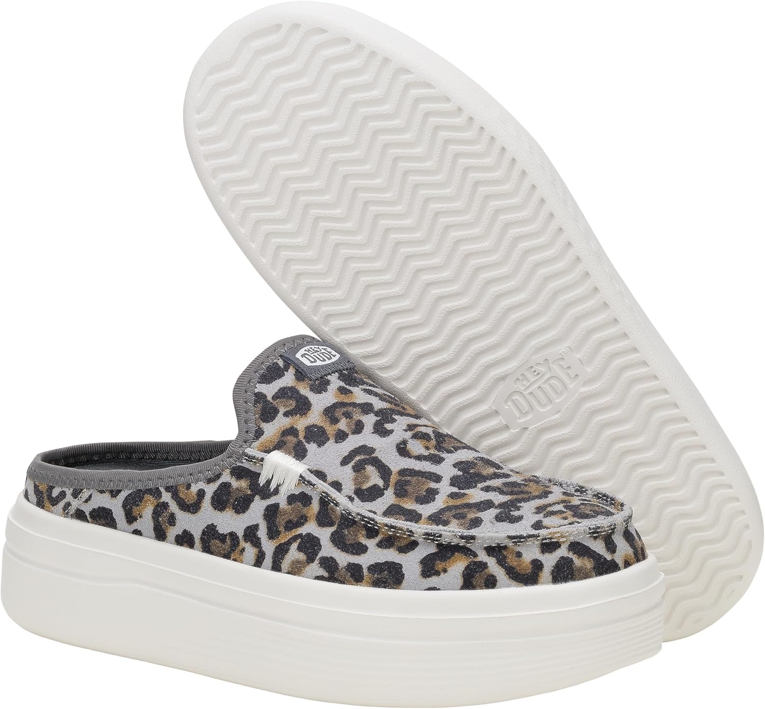 HEYDUDE Women's Austin Lift Platform Mule | Suede Slip On Shoe image 4