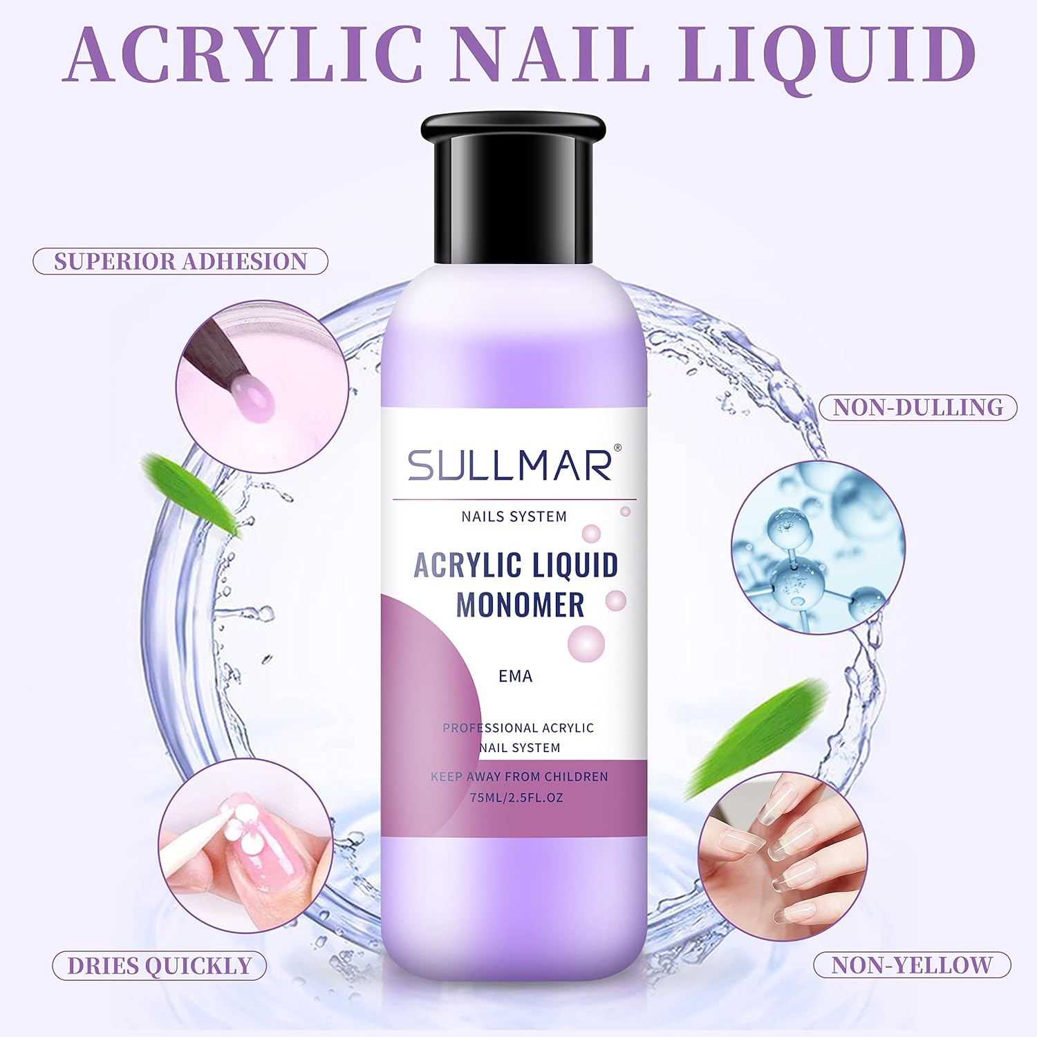 Acrylic Liquid Acrylic Monomer Liquid Nail Extension Professional Monomer For Nail Art 75ml 2.5FL.OZ