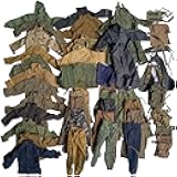 SIXPOINTS 50 Pieces 1/6 Scale Camo Military Clothes & Pants &Bag Accessories Fit for 12