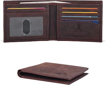 Oak Leathers Slim Leather Wallet for Men - RFID Wallets Credit Card Holder Ultra Thin Gift for Mens, Front Pocket Minimalist Design