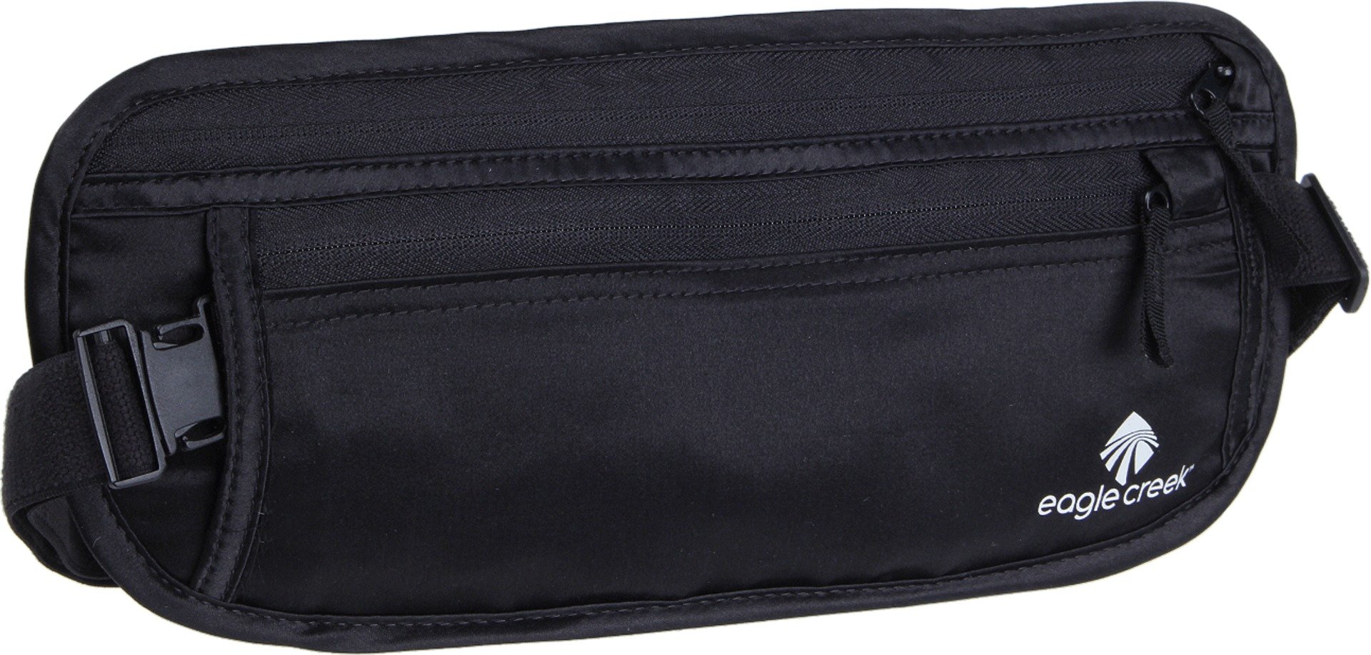 Eagle Creek Silk Undercover Money Belt - Travel Essentials Belt Bag Made with Breathable, Washable Silk, with Sweat-Resistant Coating, Black