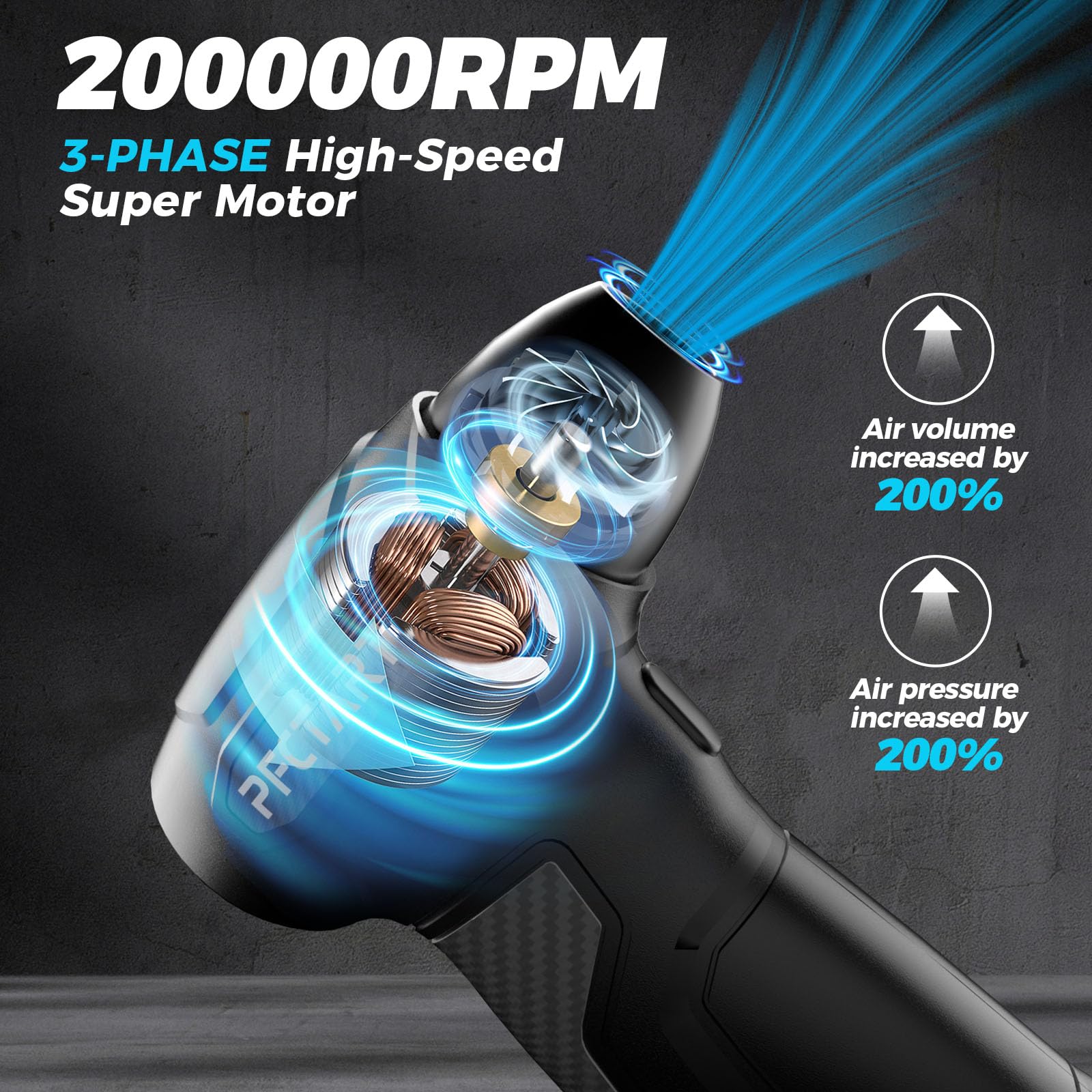 200000 Rpm Air Duster Electric Electric Air Duster – 200,000 RPM Cordless Blower ...