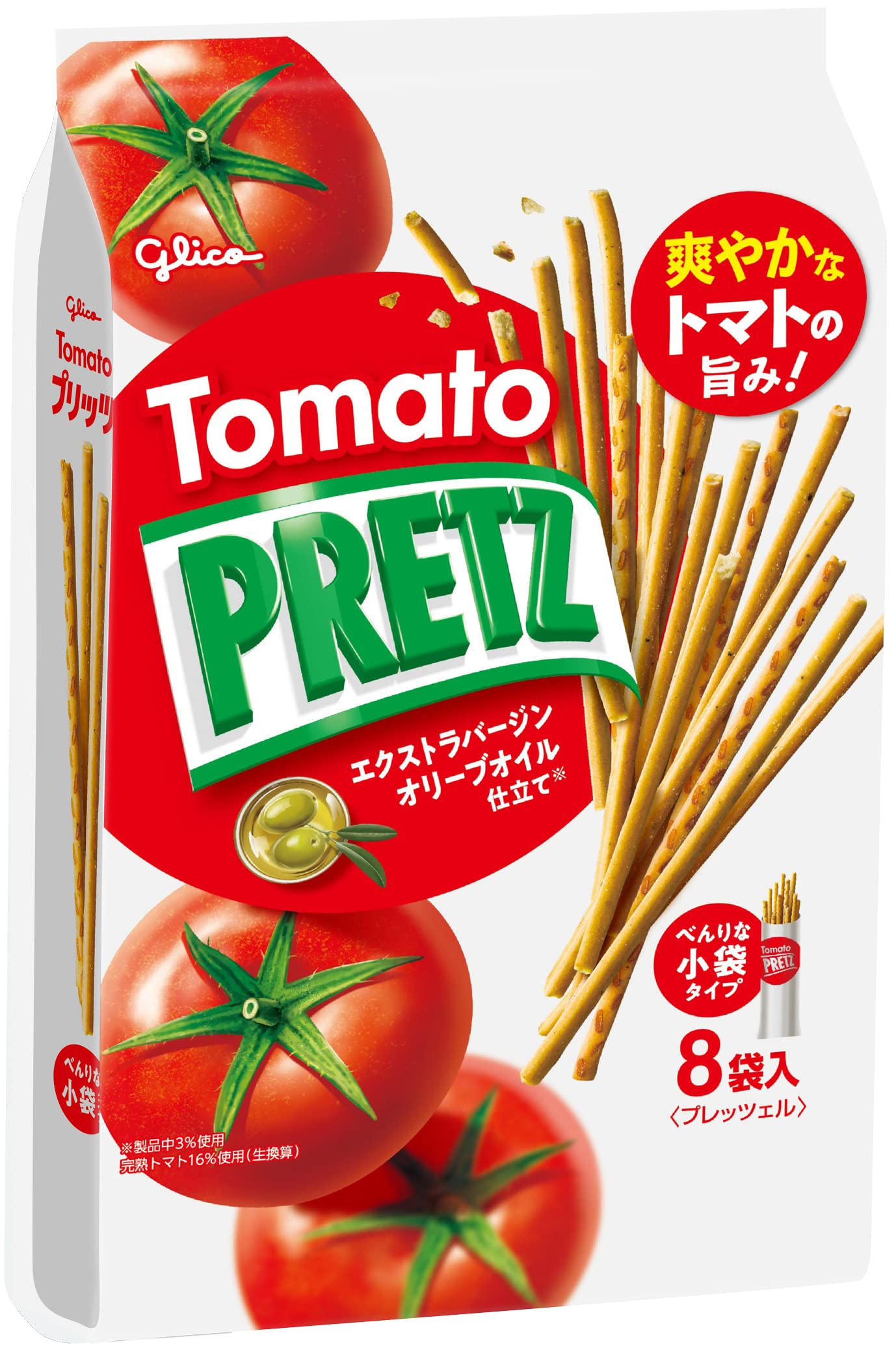 Amazon.co.jp: Ezaki Glico Tomato Pretz (8 Bags), 3.9 oz (110