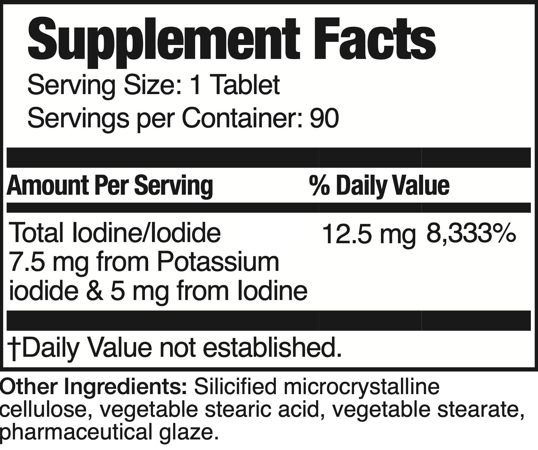 Buy Brain Basics Ultra Iodine Supplement for Thyroid Support, Brain