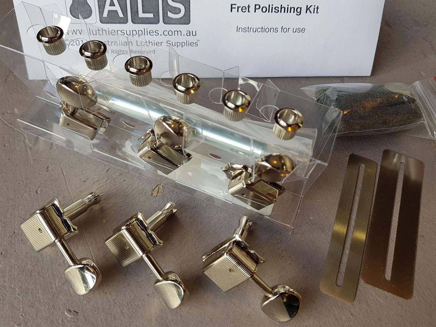 Australian Luthier Supplies Gotoh Kluson Style Electric Guitar Machine Heads (Bonus ALS Fret Polishing Kit) SD91-05MN Tuners by Gotoh Japan for Stratocaster/Telecaster - Image 4