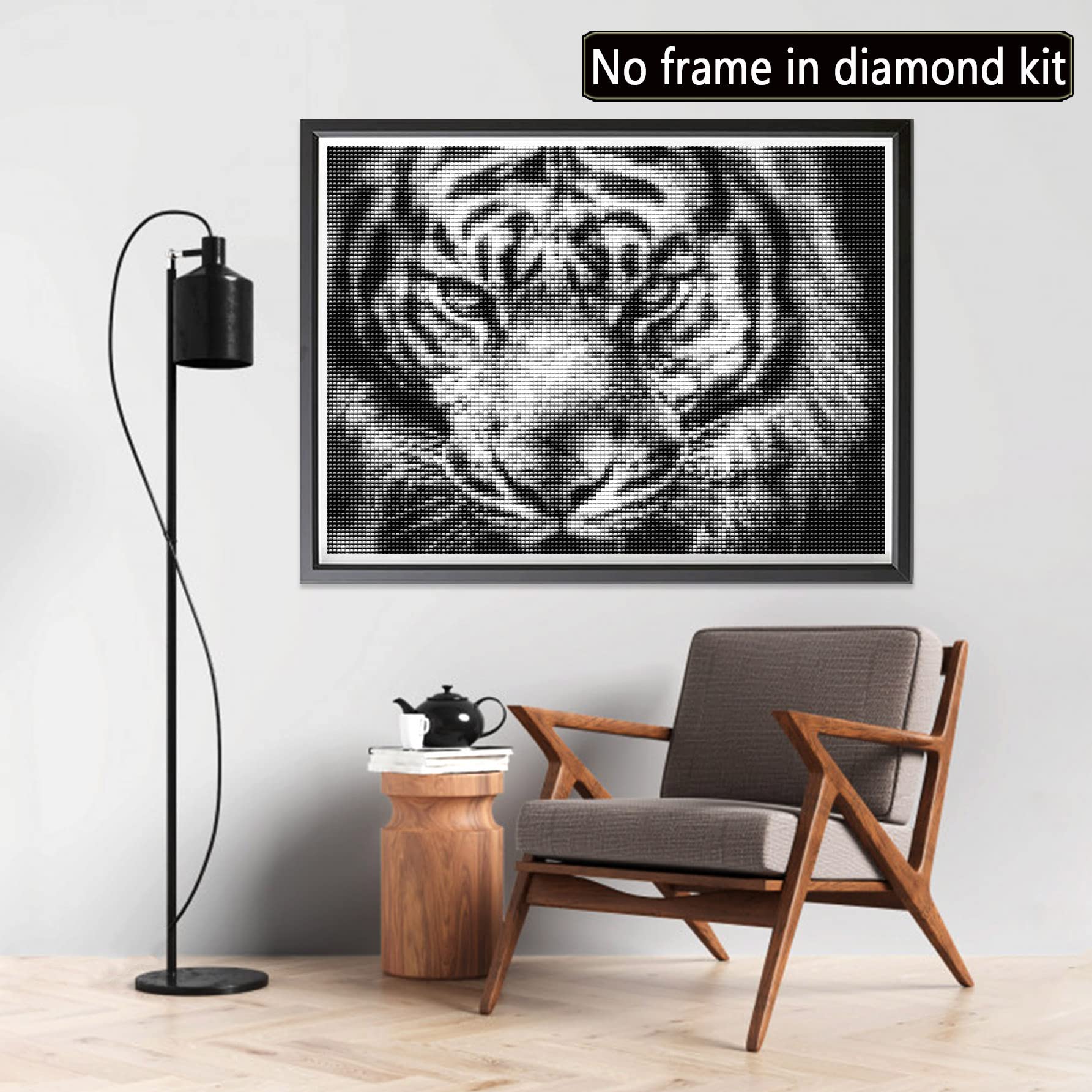 Hoobee Diamond Painting Tigre 30x40 Cm – Kit Completo Fai Da Te, Arte Del Diamante, Punto Croce Moderno, Decorazione Casa Parete