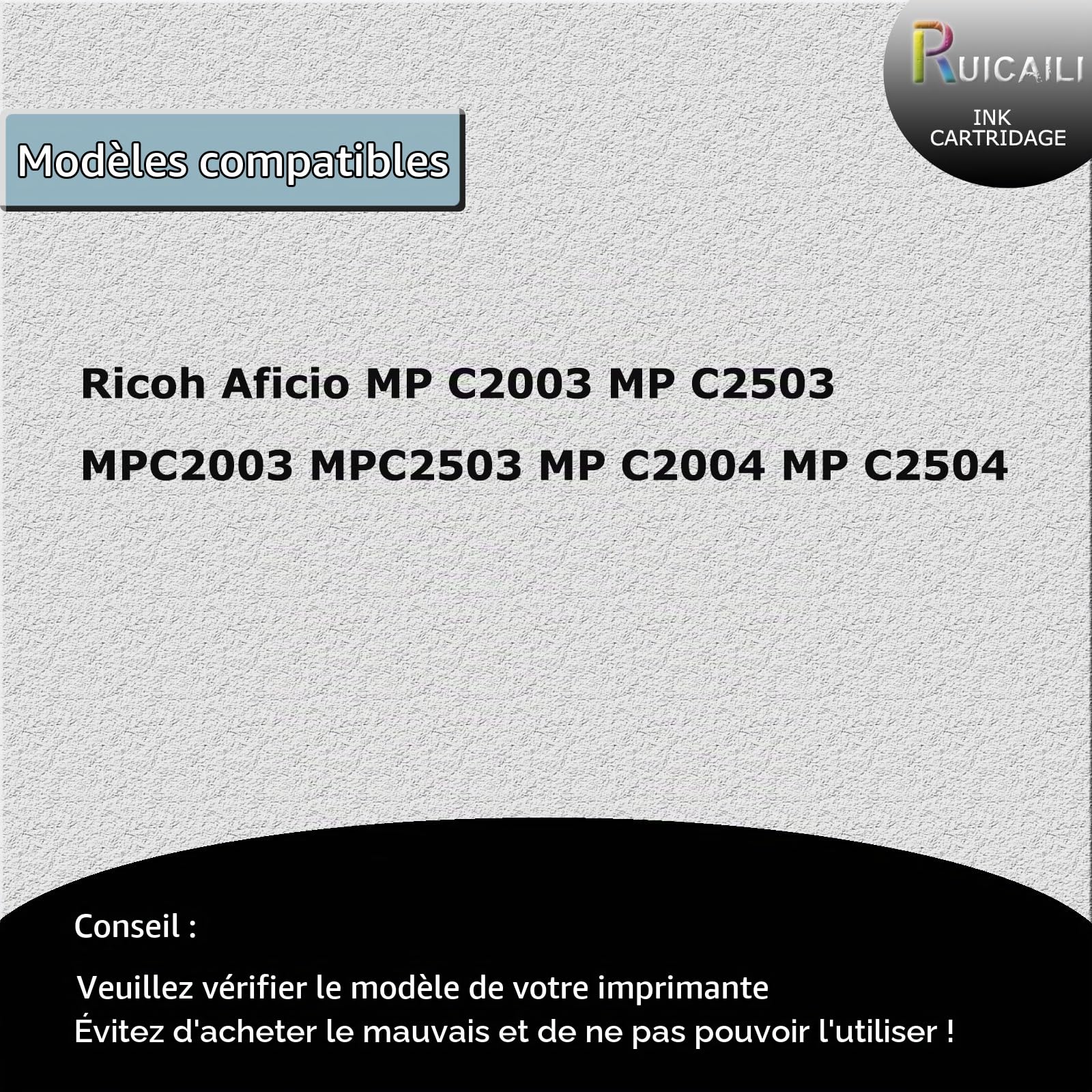 MP C2003 MP C2503 Cartouche de Toner Compatible Travail de Remplacement pour Ricoh Aficio MP C2003 MP C2503 MPC2003 MPC2503 MP C2004 MP C2504 (4, Noir Cyan Jaune Magenta)
