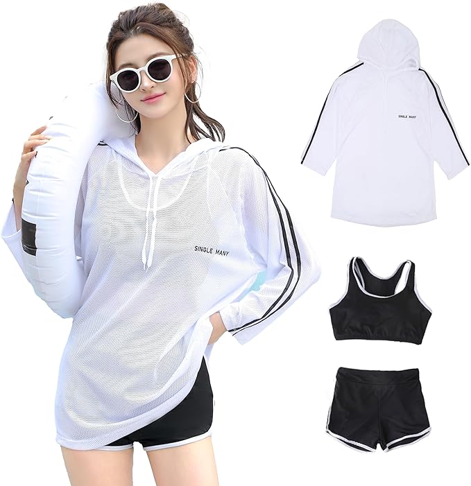 Amazon.co.jp: [SINGLE MANY] 水着 体型カバー レディース