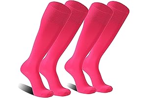 Baseball Softball Socks: Knee-High, Unisex, Hot Pink Glory