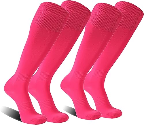 FOOTPLUS Calcetines de béisbol y sóftbol, unisex, por encima de la rodilla, sólidos, deportivos, rugby, fútbol, regreso a casa