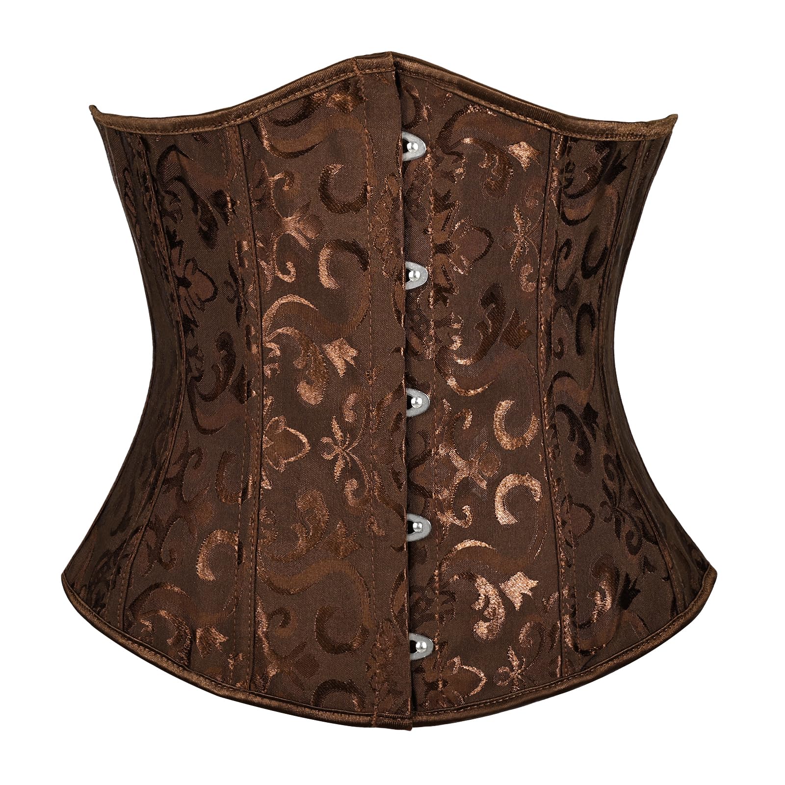 TRIWORKS Korsett Damen Corsage Bustiers Unterbrust Korsett Satin Lace Up Waist Cincher für Halloween und Karneval XS-6XL