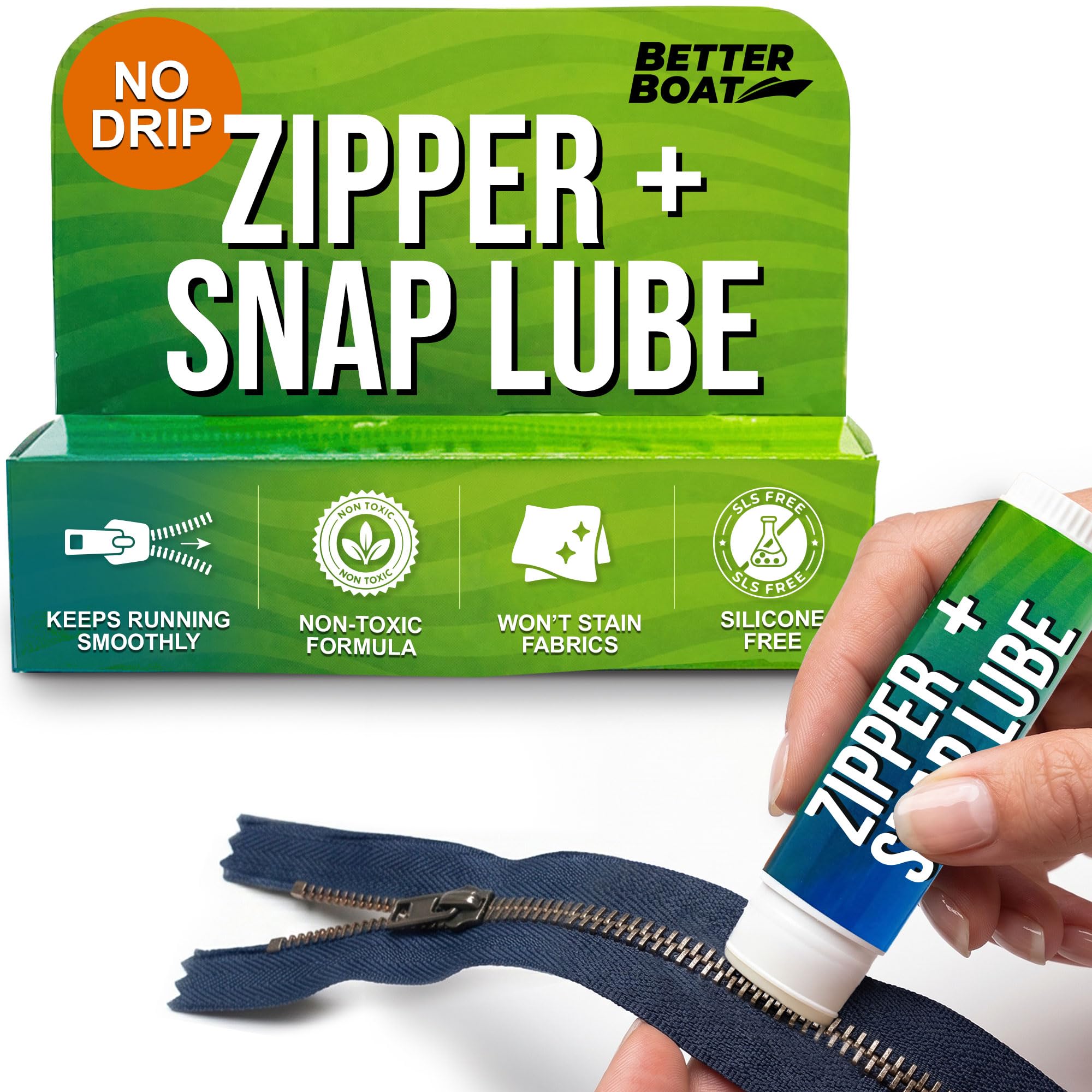Zipper Lubricant and Zip Wax Marine Grade Lube Stick Apply with Ease Boat, Canvas, Bimini Snap, Coolers, Wetsuit and Drysuit | No Oil Mess-image-21