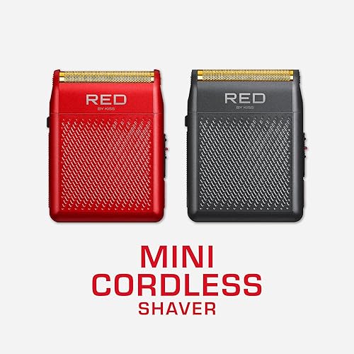 Miniatura 6 de RED by Kiss Mini afeitadora inalámbrica para hombres, compacta de alta precisión, carga rápida USB-C, agarre antideslizante, batería de larga